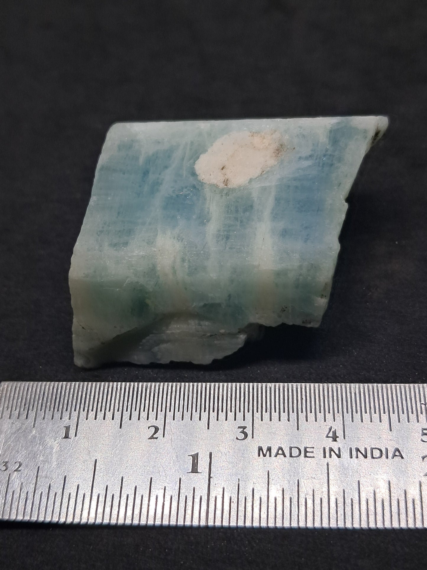Aquamarine (Andhra Pradesh) Rough Hexagonal Crystal | Mineral Specimen #AQM5