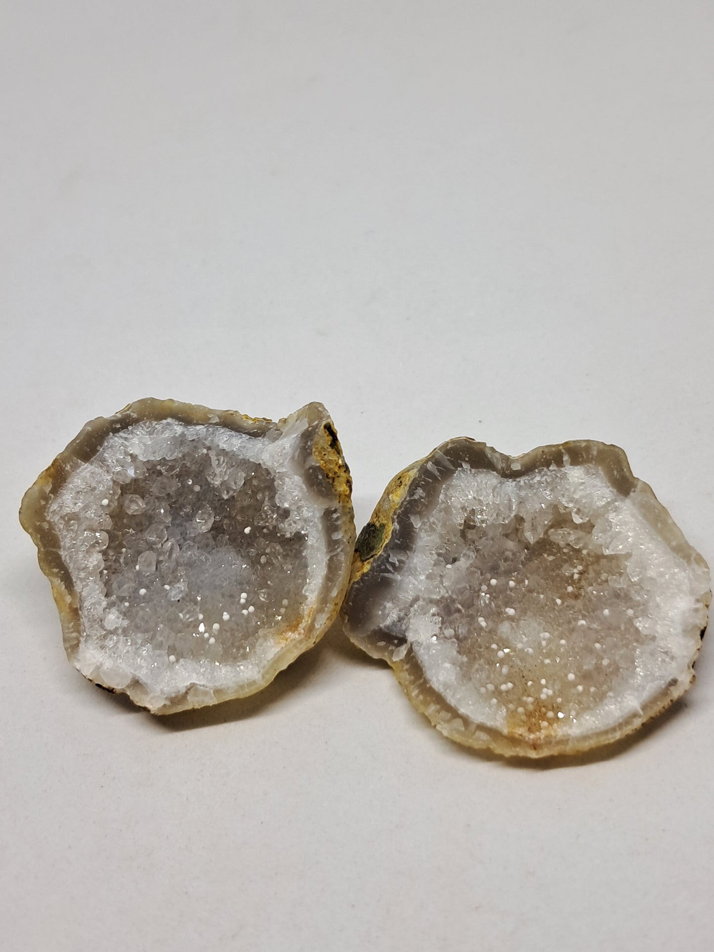 Quartz Geode with Fluorite balls #GD15 (Non-precious stone)