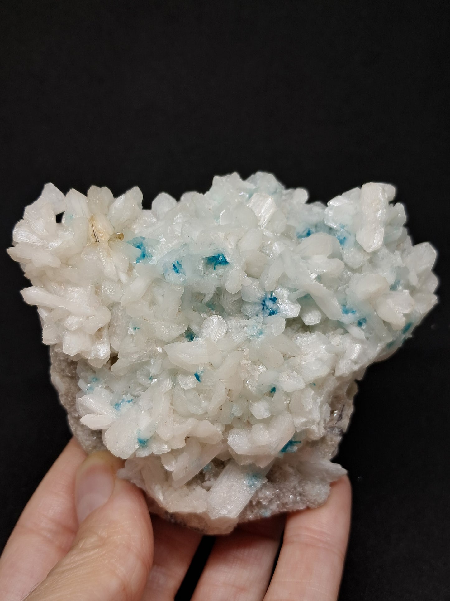 Cavansite and Stilbite on Heulandite matrix (Non-precious mineral) #CS6