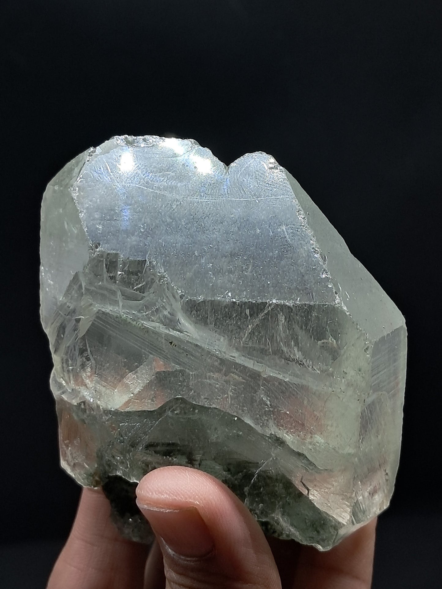 Phantom Quartz with Chlorite and Rutile inclusion (Non-precious Natural Stone) #CH32