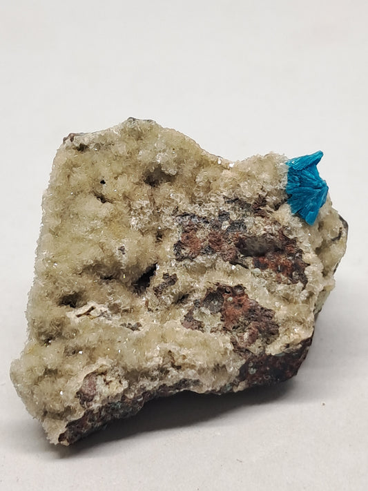 Cavansite on Heulandite Matrix (Pune) Rough Stone | Natural Crystal | Rare Mineral Specimen  #CV17