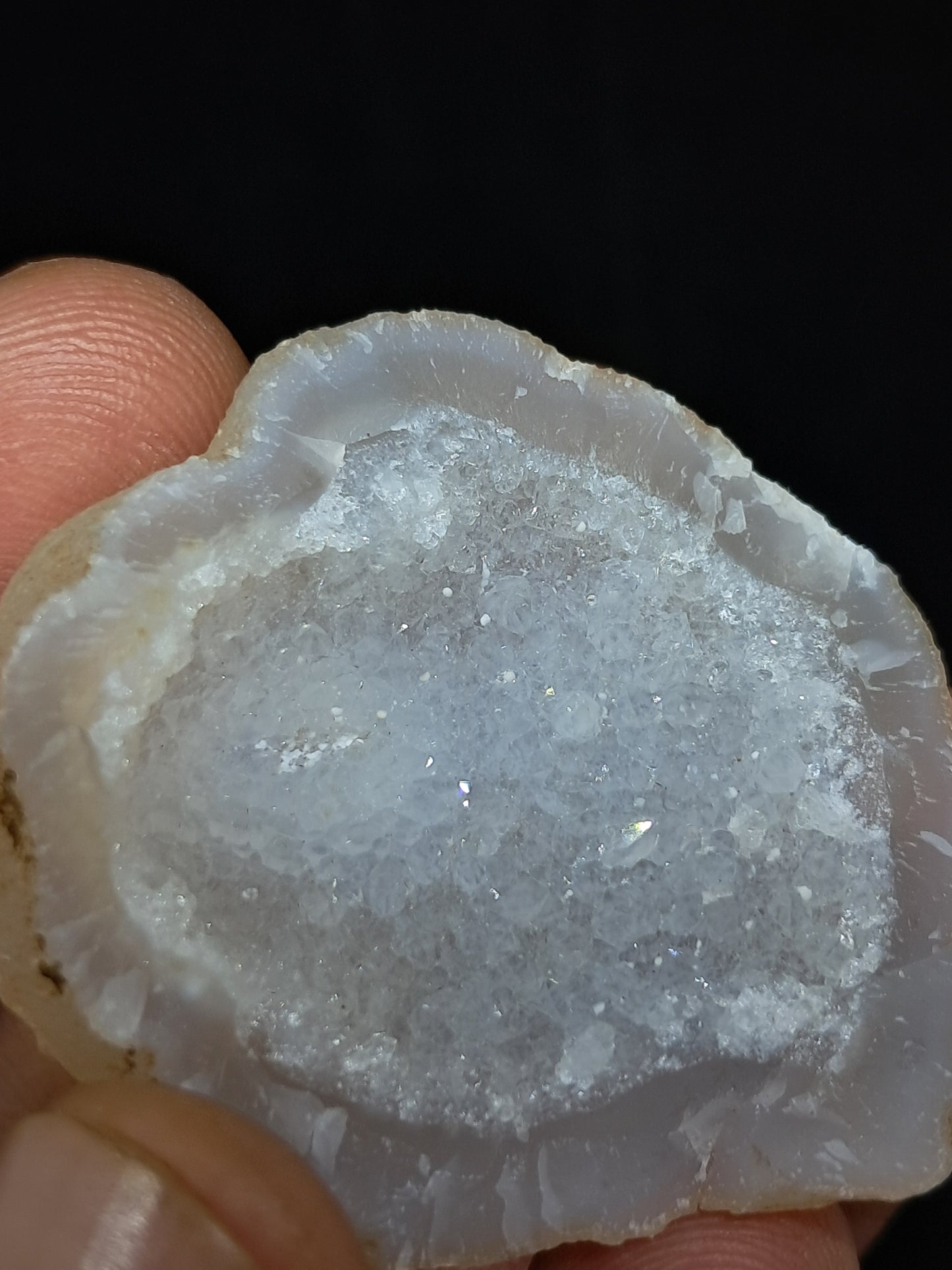 Quartz Geode (Ajanta) w/ White Fluorite Balls | Natural Crystal | Rough Stone #GD18