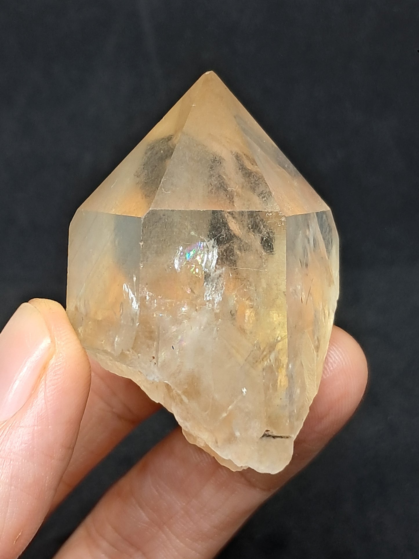 Natural Citrine "Kundalini" (Democratic Republic of Congo) crystal point | mineral specimen #CTN24