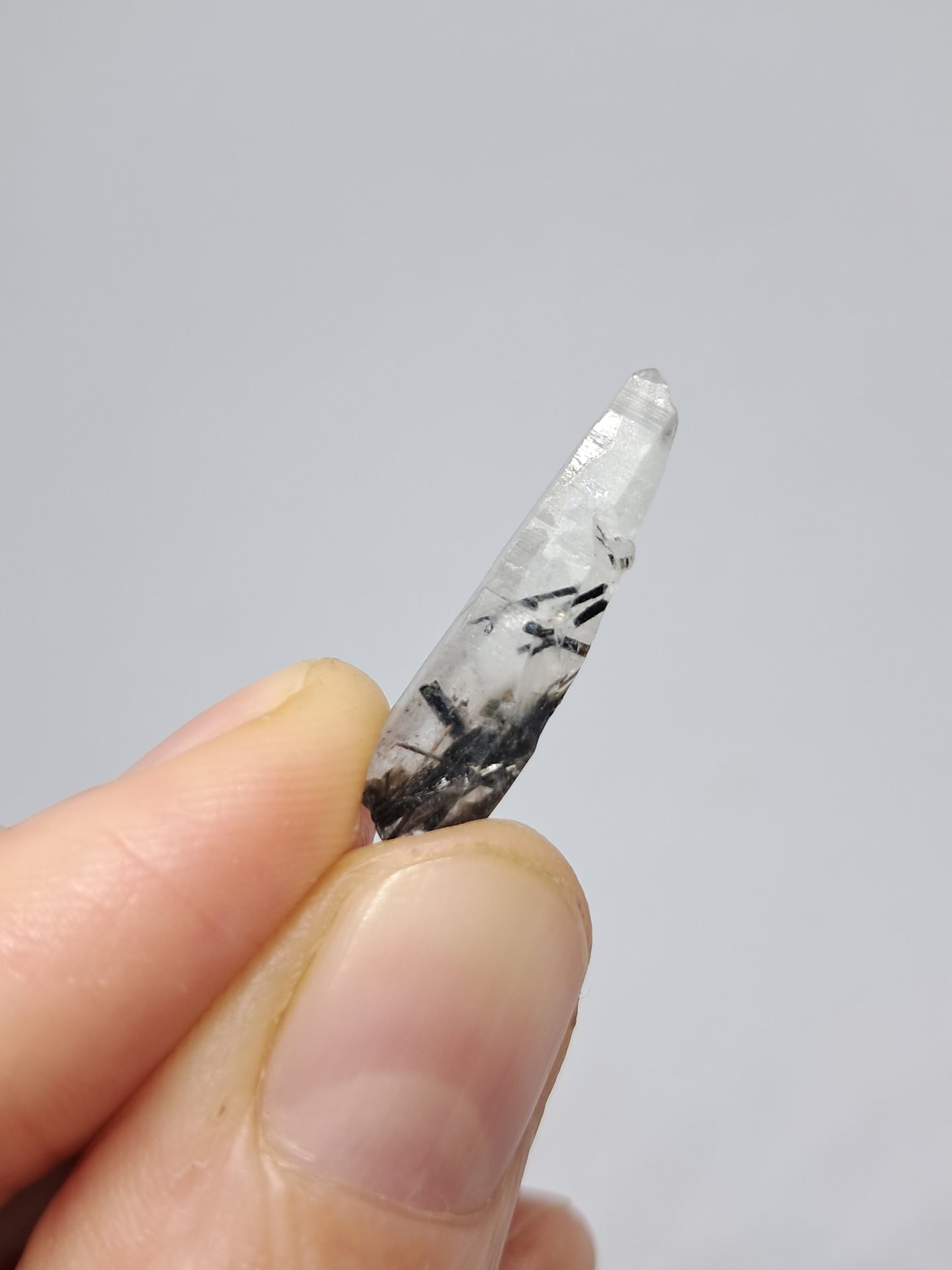 Set of 5 Tourmalinated Quartz - natural crystal points #TQ15