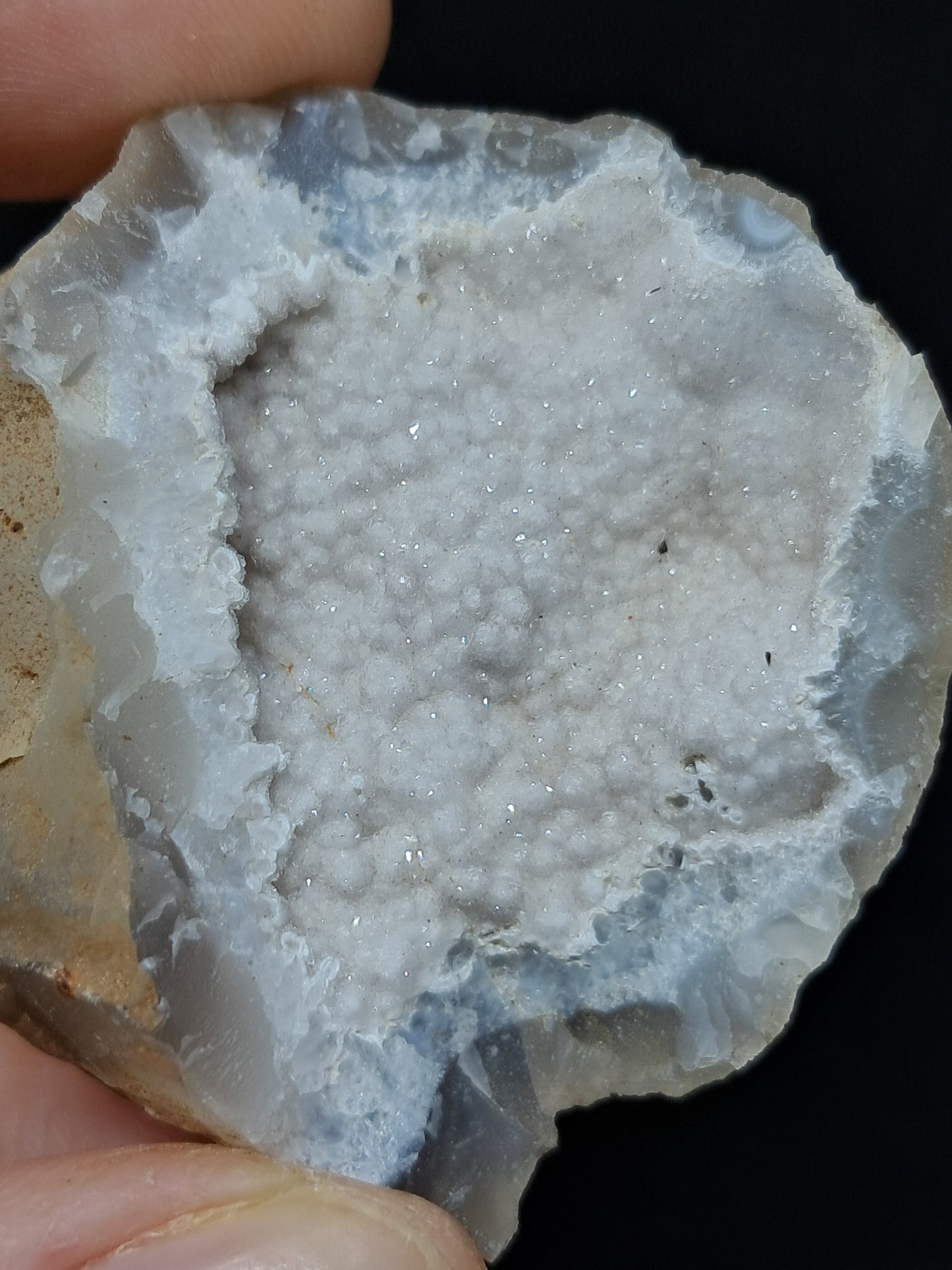 Botryoidal Chalcedony Geode (Ajanta) Rough Stone | Natural Crystal #GD10