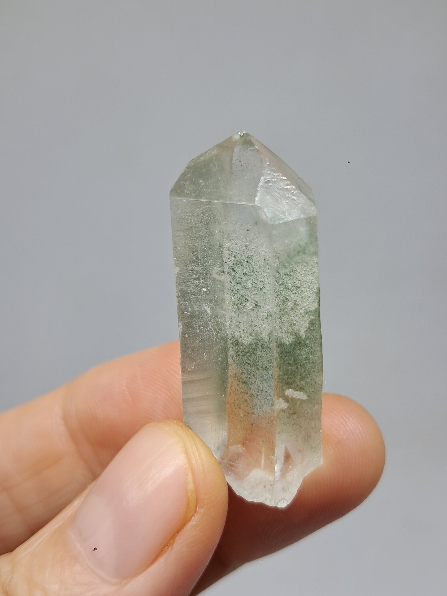 Juego de 3 puntas de cuarzo: clorita, turmalina y hematita fantasma | Cristales en bruto | Piedras en bruto #RCS15