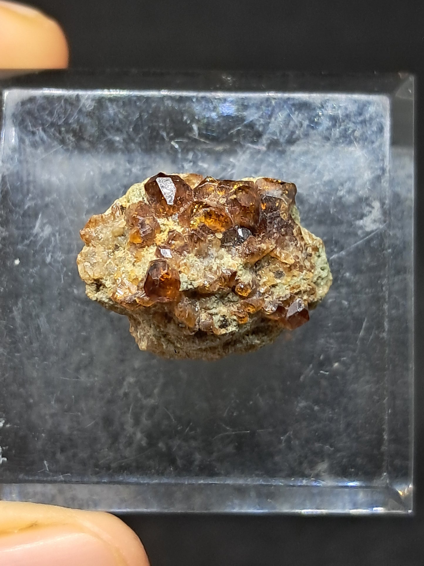Cúmulo de granate marrón (México) | Cristal en bruto | Ejemplar mineral n.° GR9