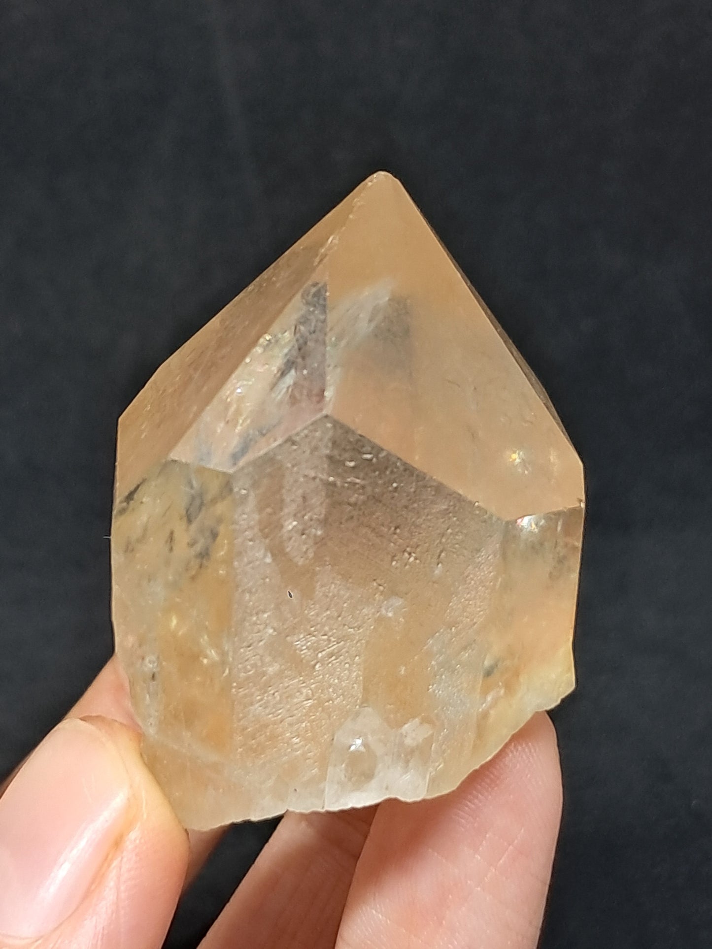 Natural Citrine "Kundalini" (Democratic Republic of Congo) crystal point | mineral specimen #CTN24