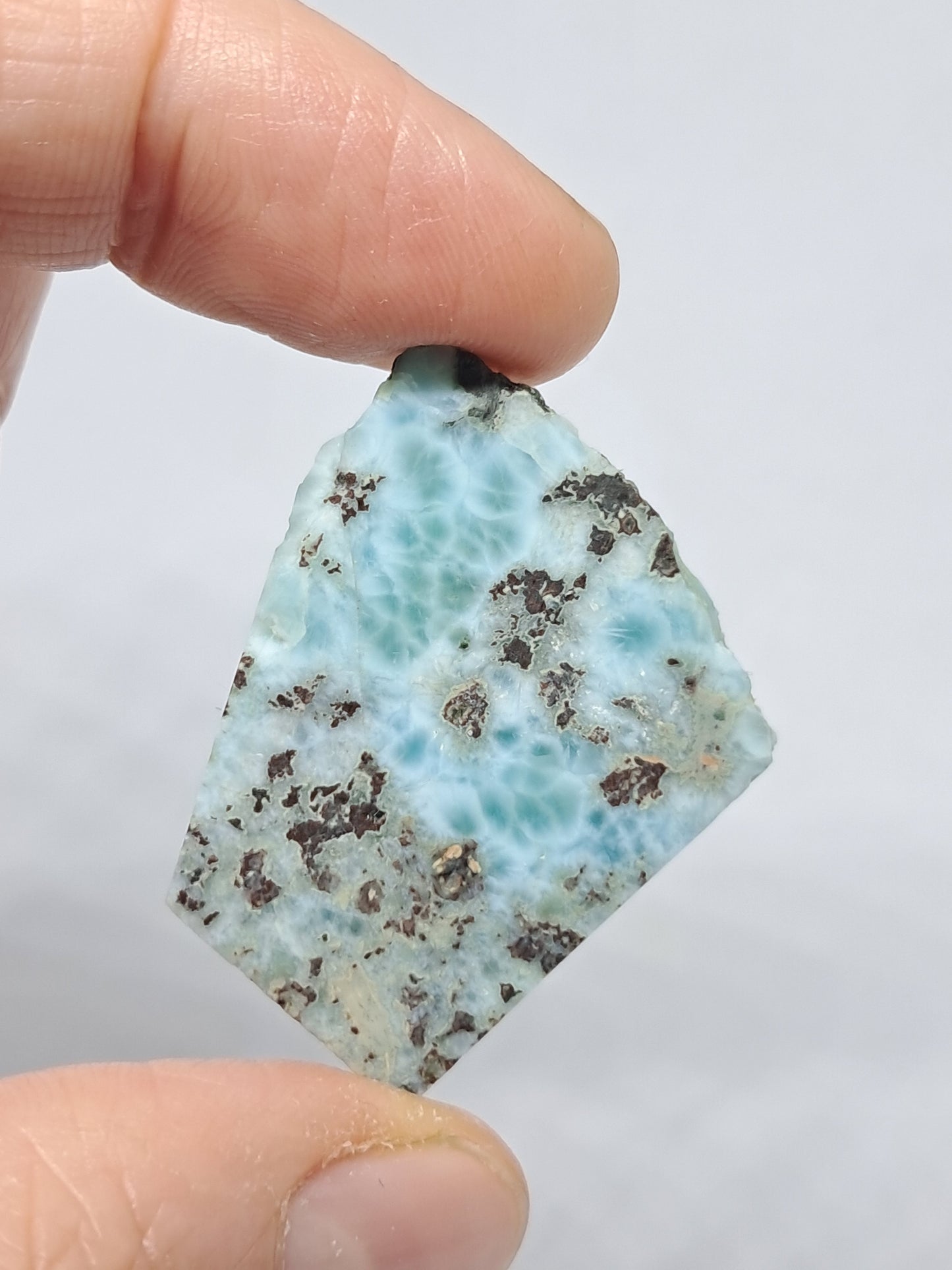 Larimar Raw Slice (Non-precious Natural Stone) #LM1