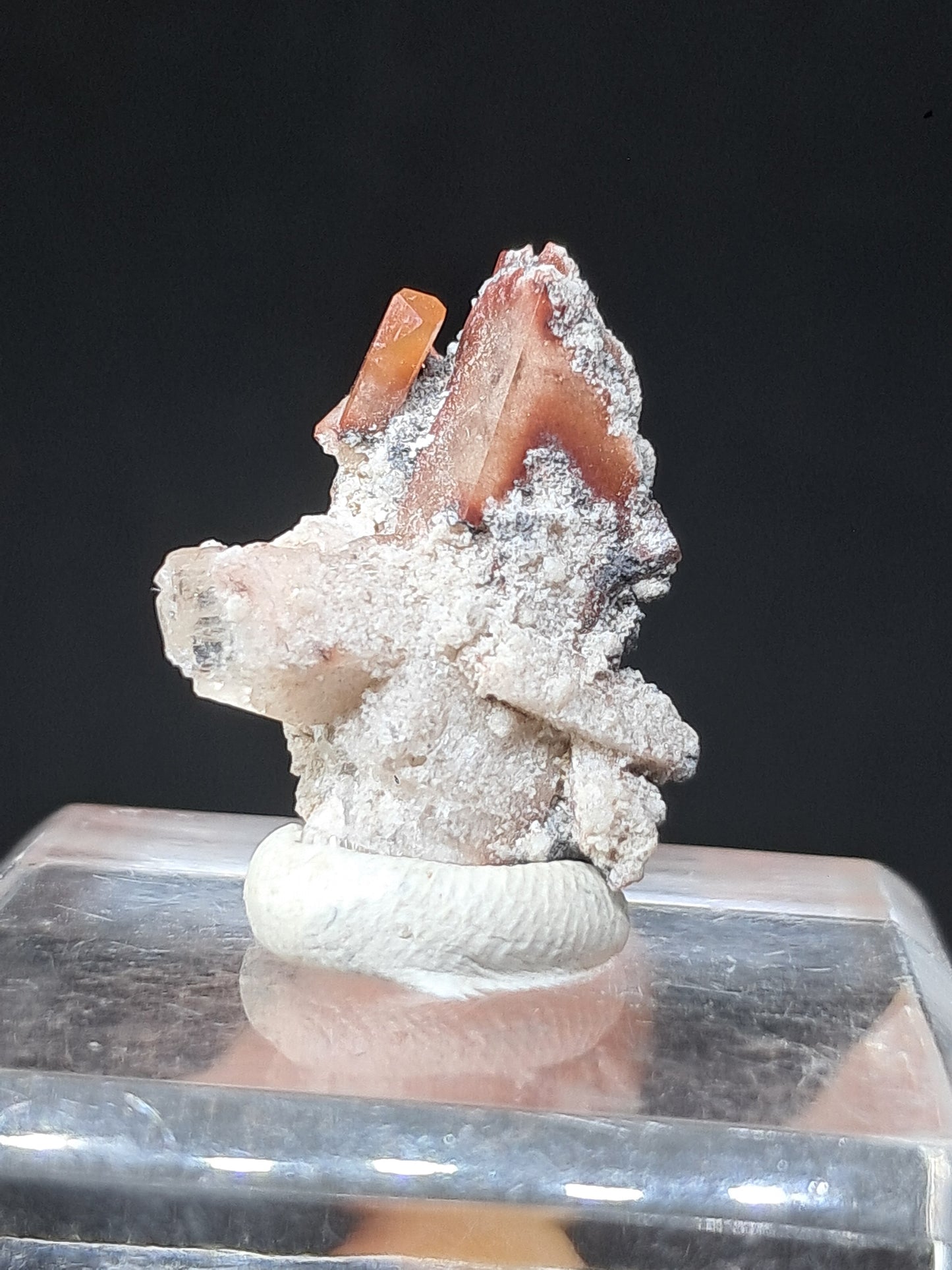 Cristales de topacio natural en matriz (México), piedra preciosa rara | Ejemplar mineral n.° TPZ24