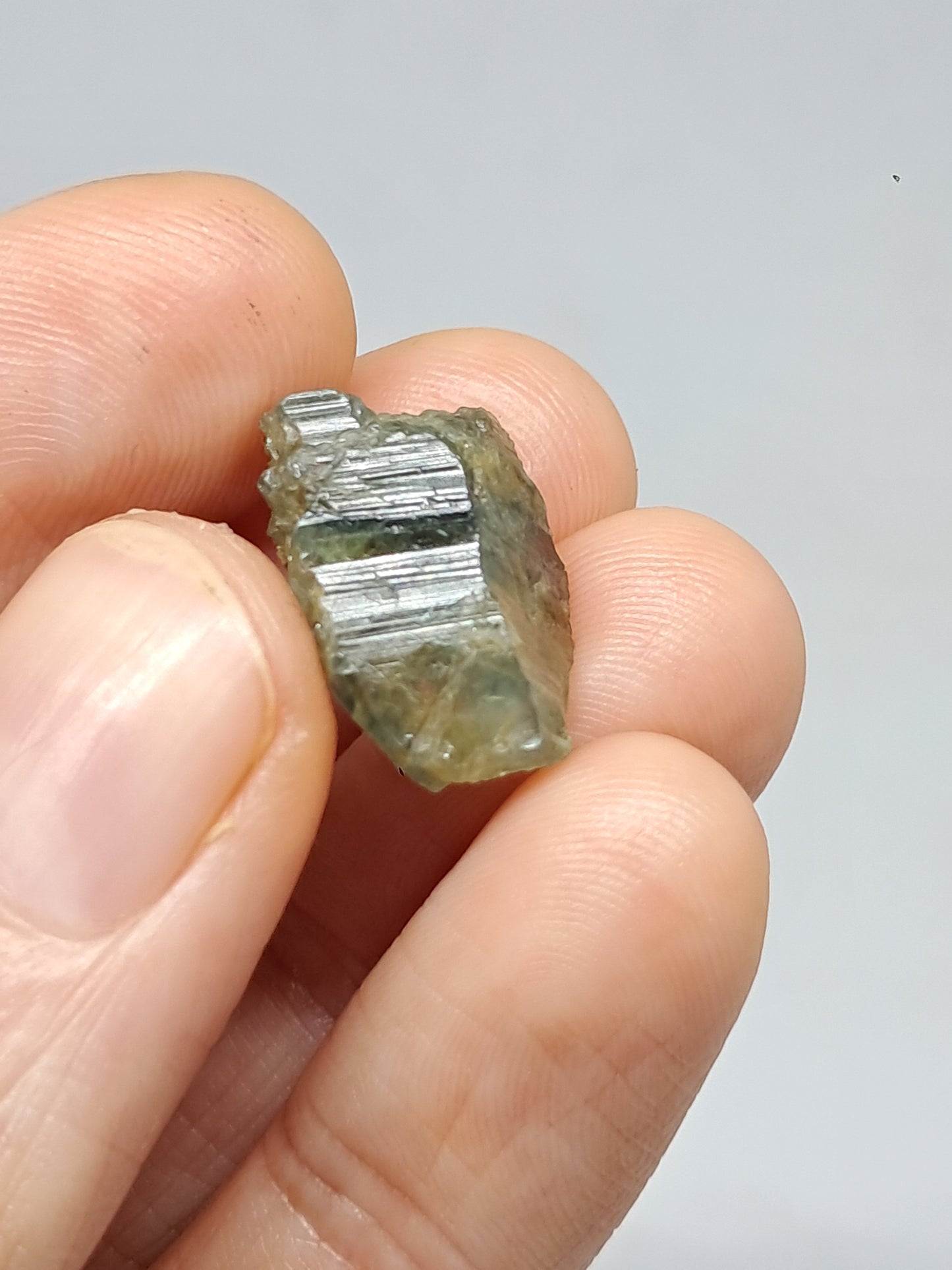 Natural Greenish-Blue *Teal* Sapphire Crystal (Karur) Rough Stone | Mineral Specimen #SP28