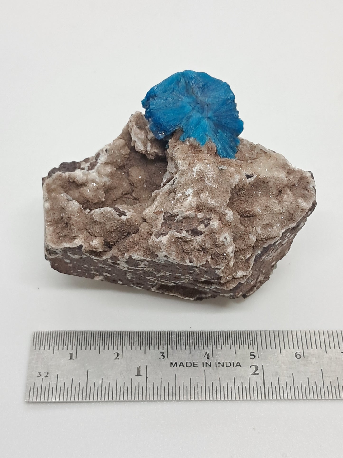 Cavansite on Heulandite Matrix (Wagholi) Rough Stone | Natural Crystal | Rare Mineral Specimen #CV32
