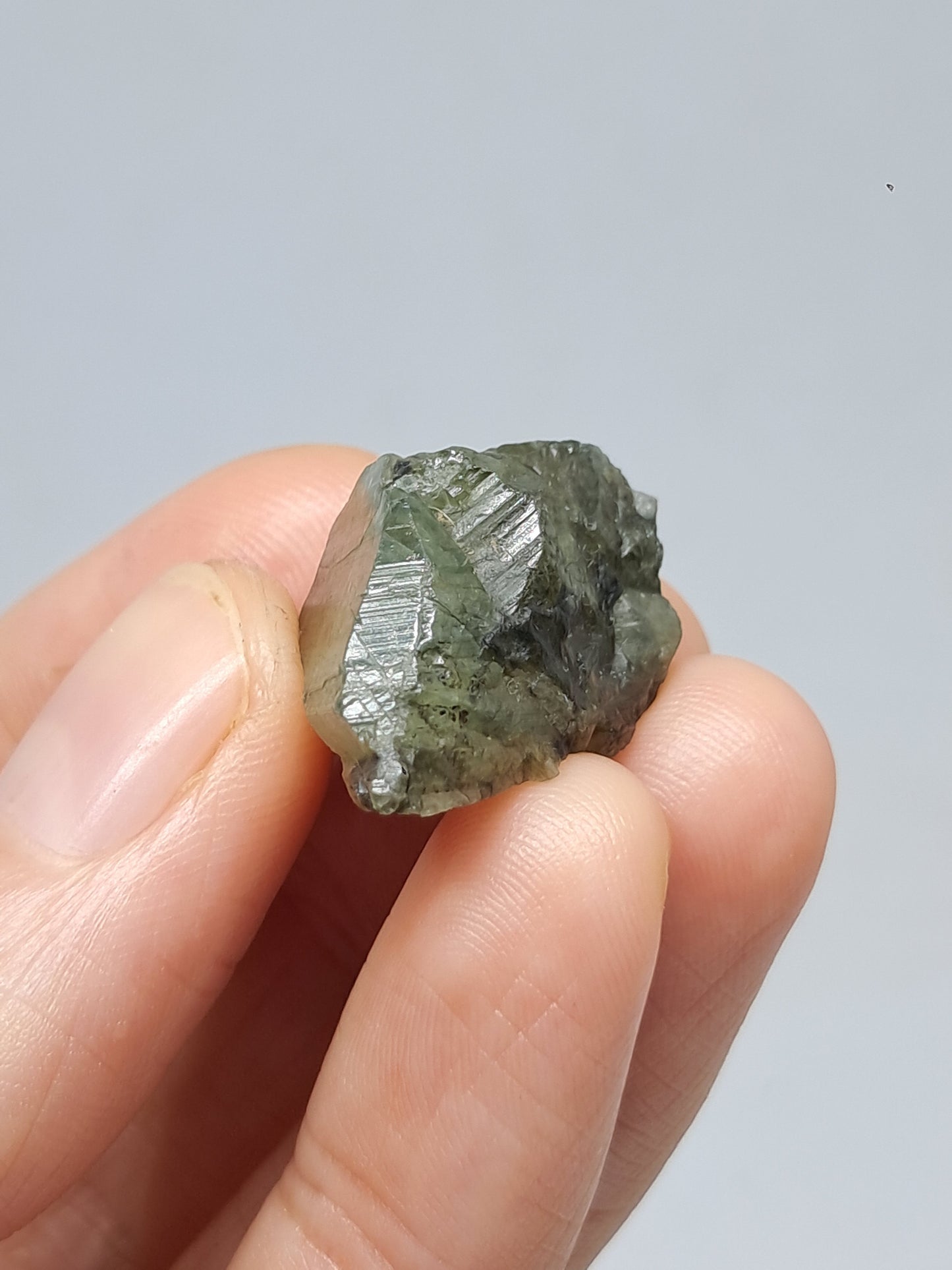Natural Greenish-Blue *Teal* Sapphire Crystal (Karur) Rough Stone | Mineral Specimen #SP25