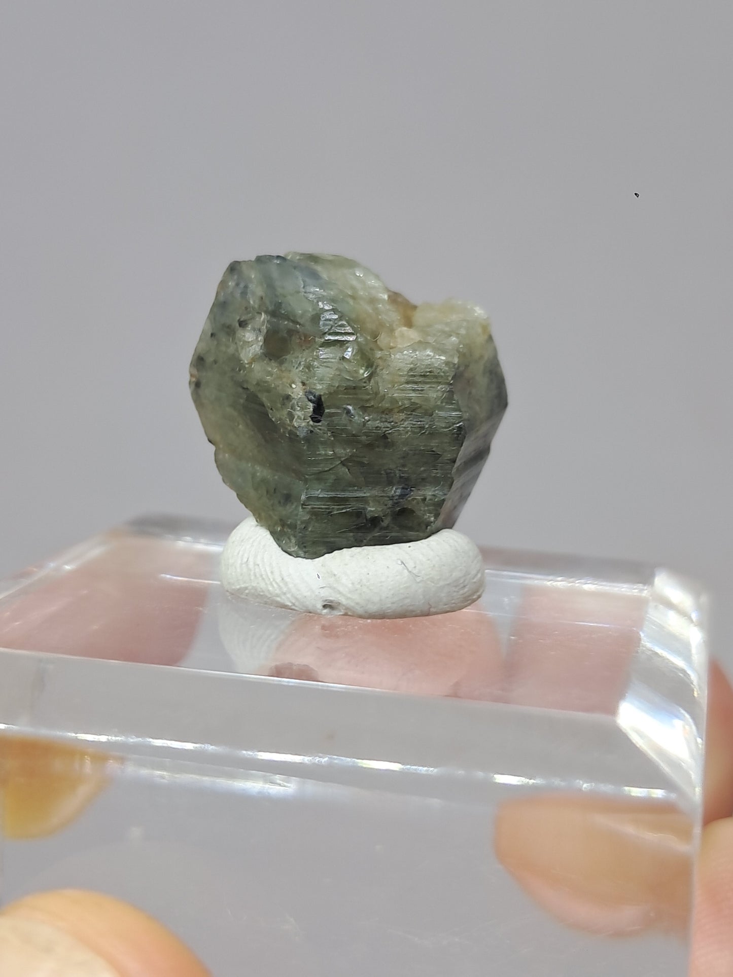 Natural Green Blue Sapphire Crystal (Karur) Rough Stone | Bicolor | Mineral Specimen #SP37