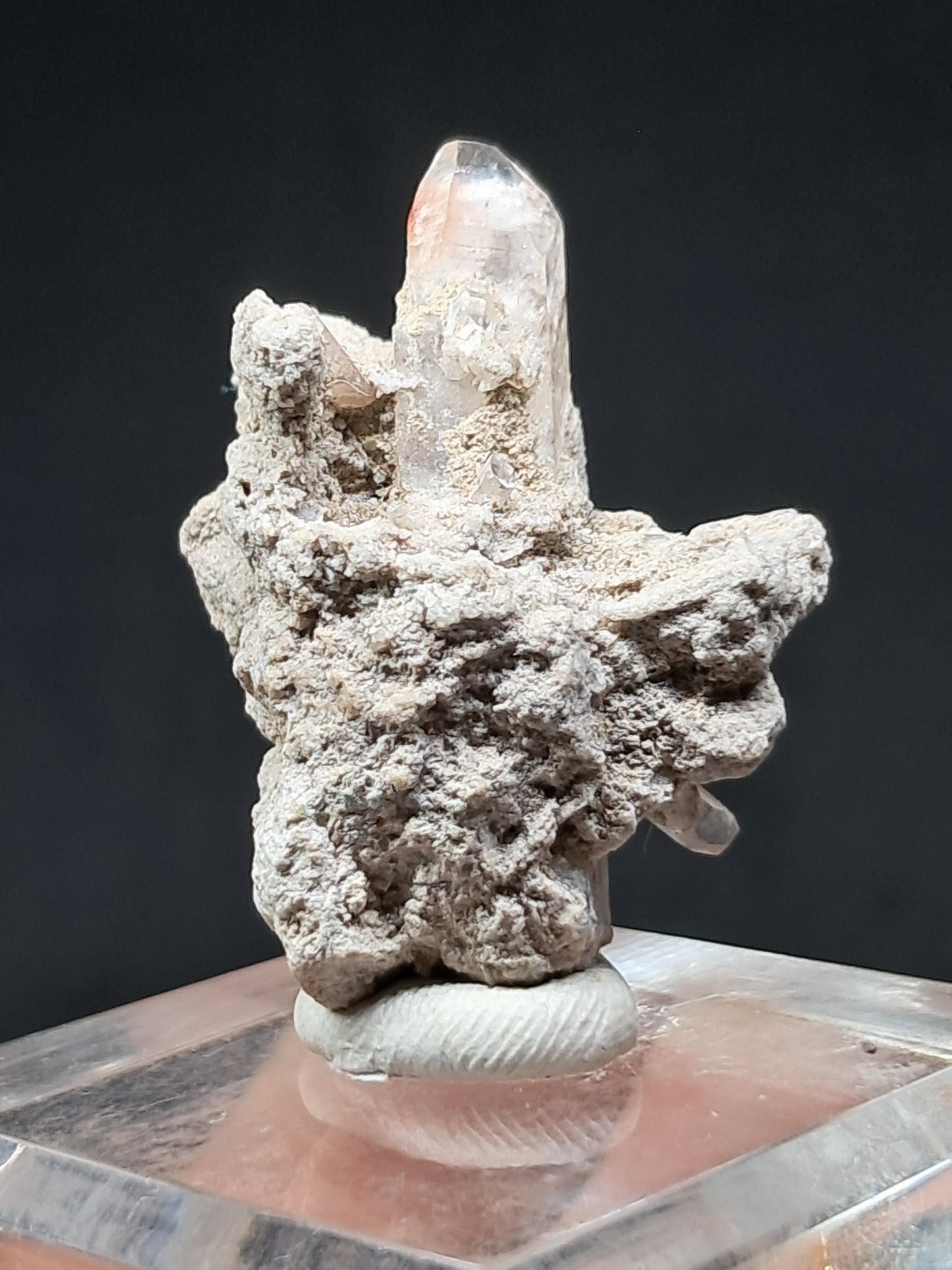 Cristal de topacio natural en matriz (México), piedra preciosa rara | Ejemplar mineral n.° TPZ7
