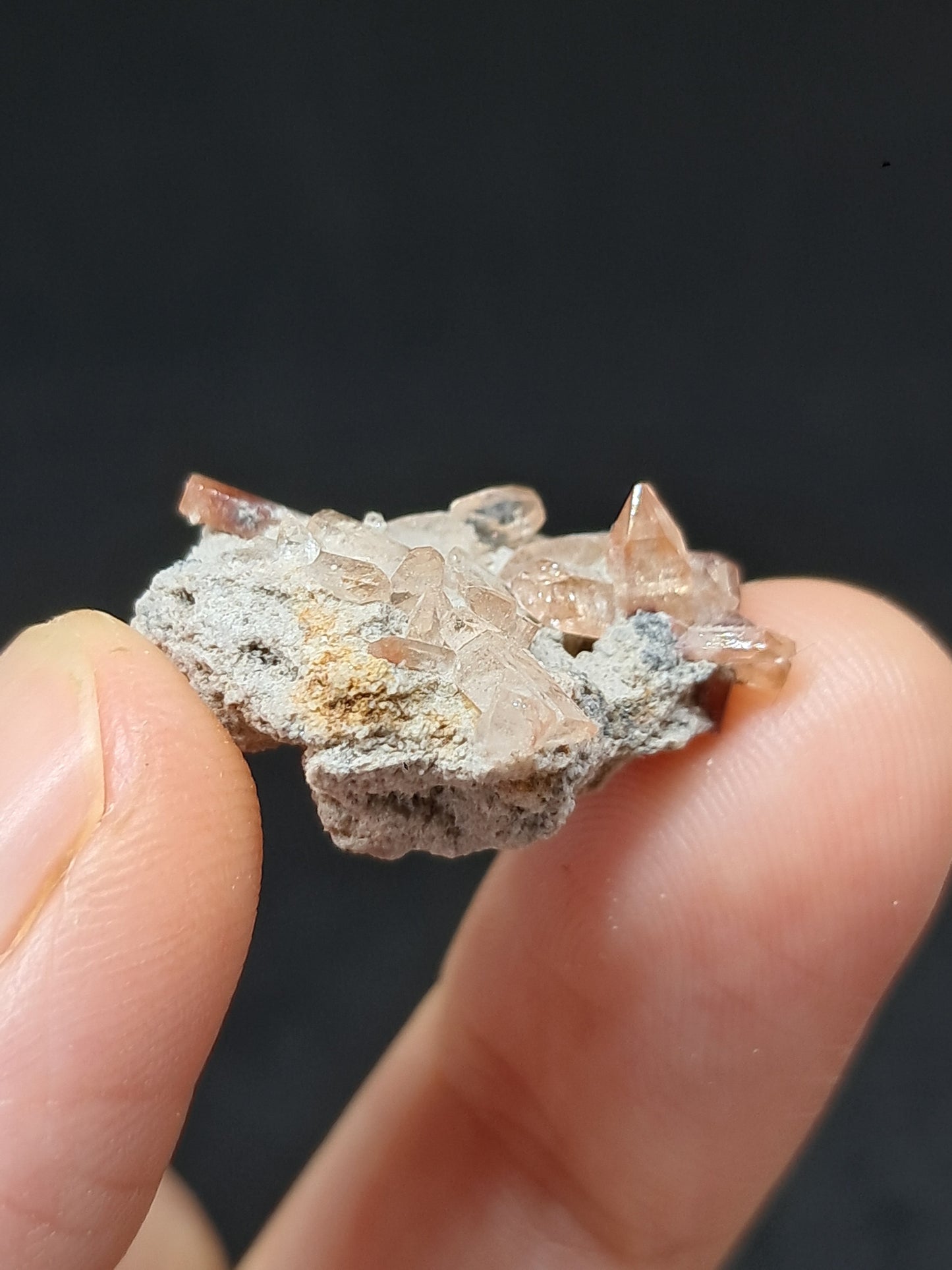 Cristales de topacio natural en matriz (México), piedra preciosa rara | Ejemplar mineral n.° TPZ15