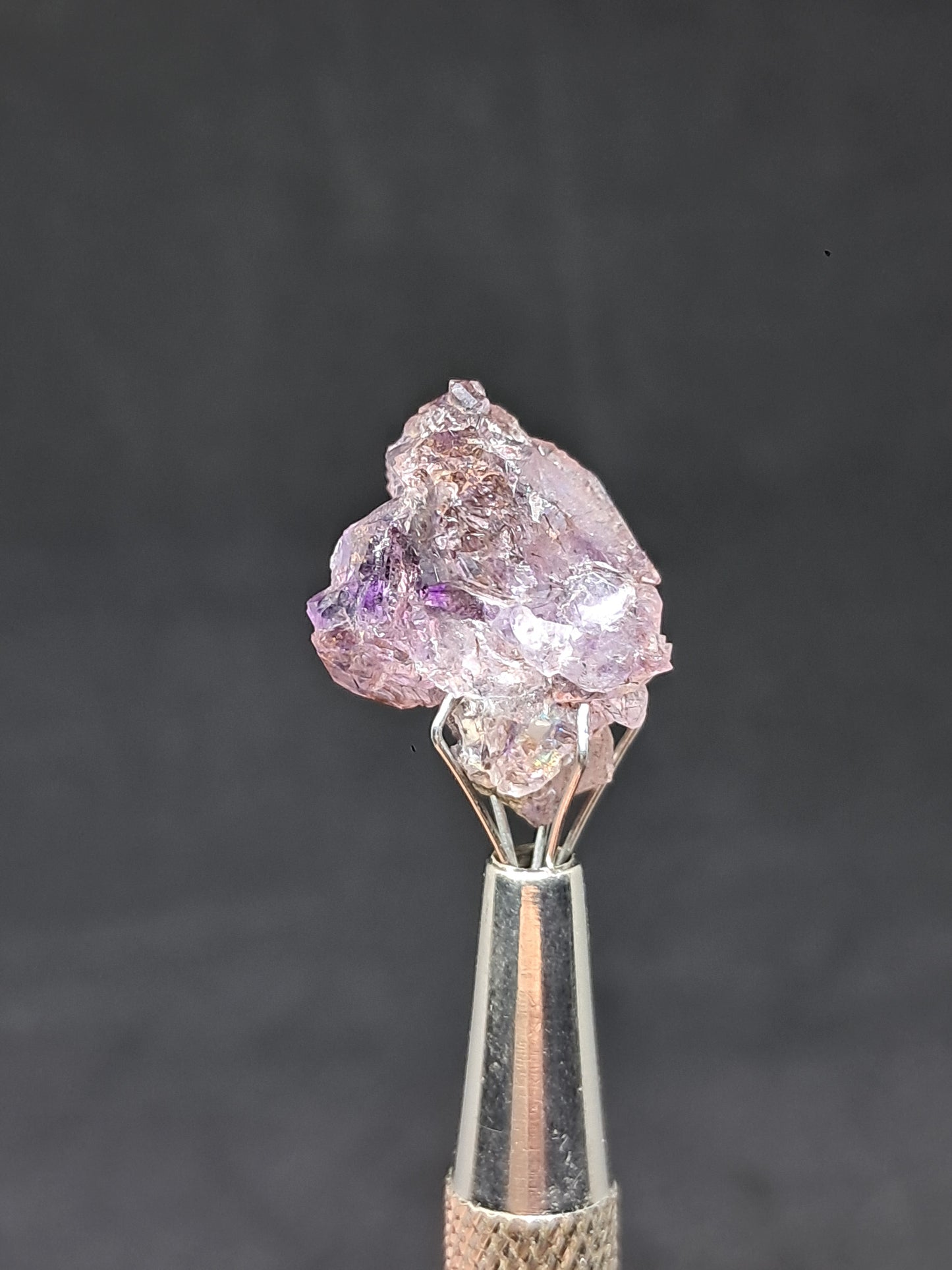 Set of 3 Amethyst from Karur w/ "Super Seven" Inclusions | Natural Crystals | Mineral Specimen #KA167