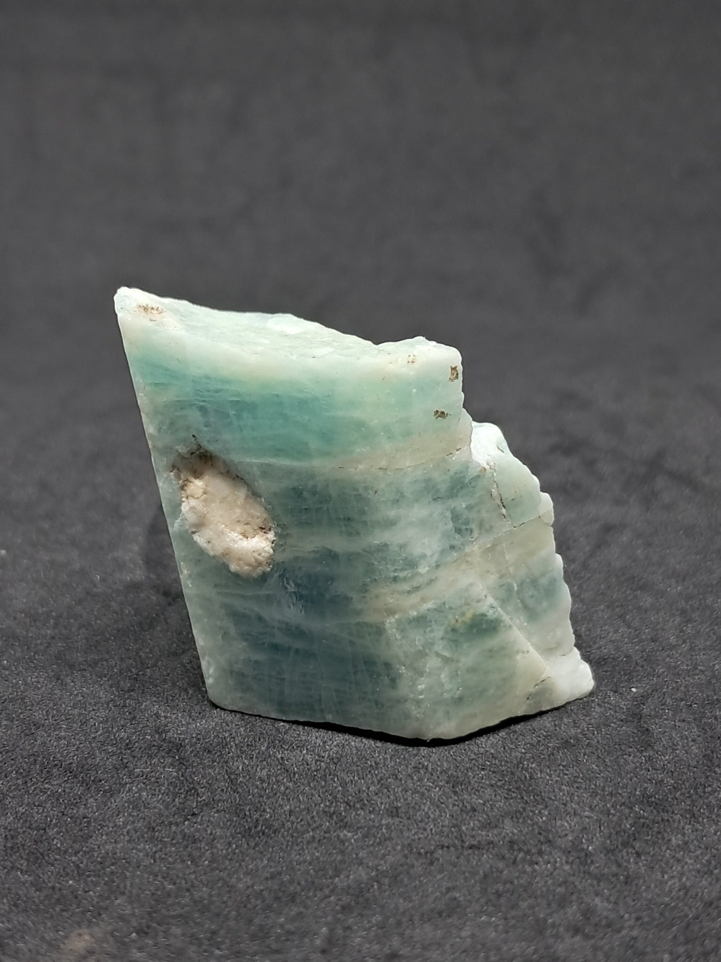 Aquamarine (Andhra Pradesh) Rough Hexagonal Crystal | Mineral Specimen #AQM5