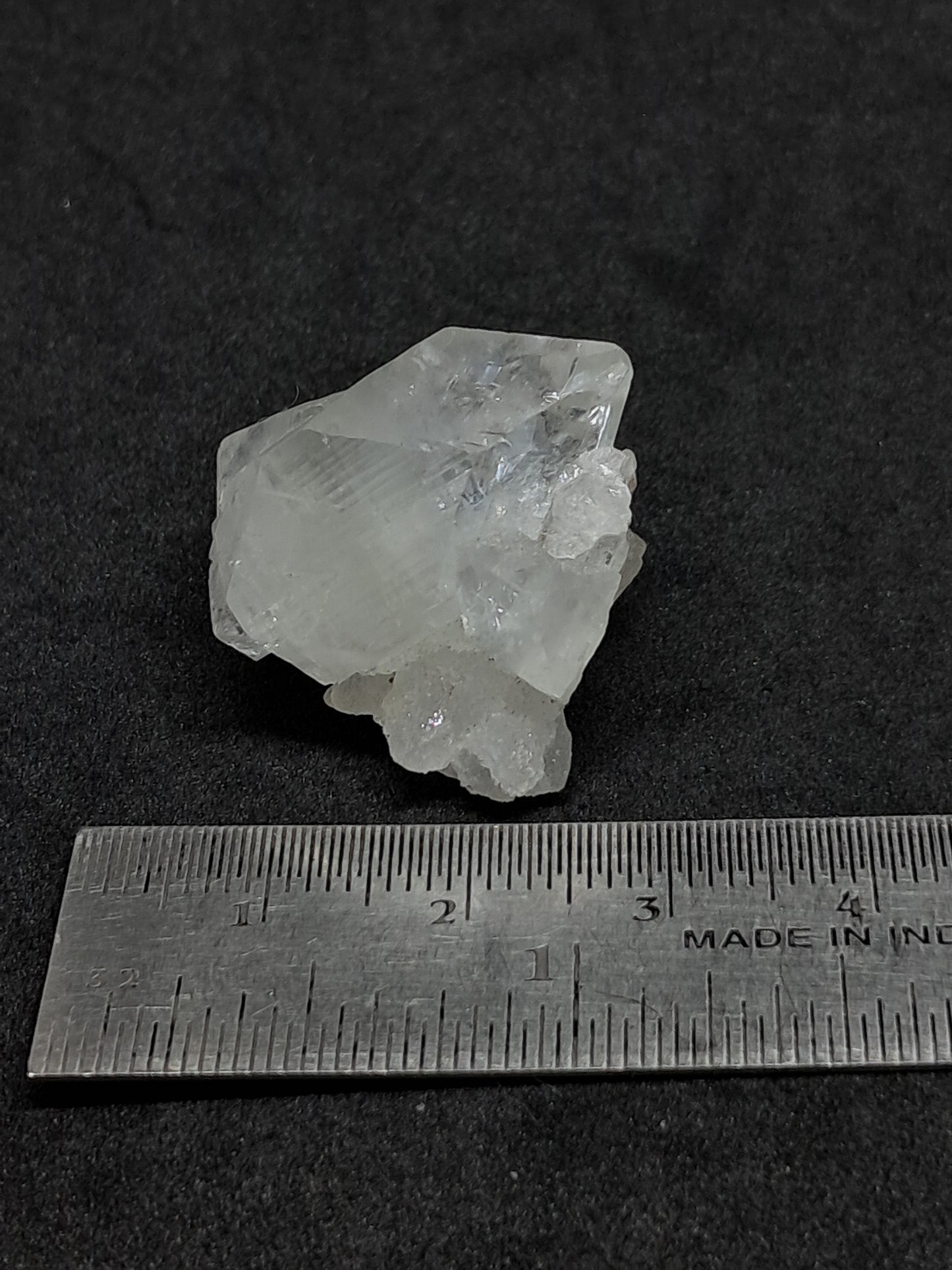 Clear Apophyllite Point w/ Heulandite (Ajanta) Natural Crystal | Mineral Specimen #AP56