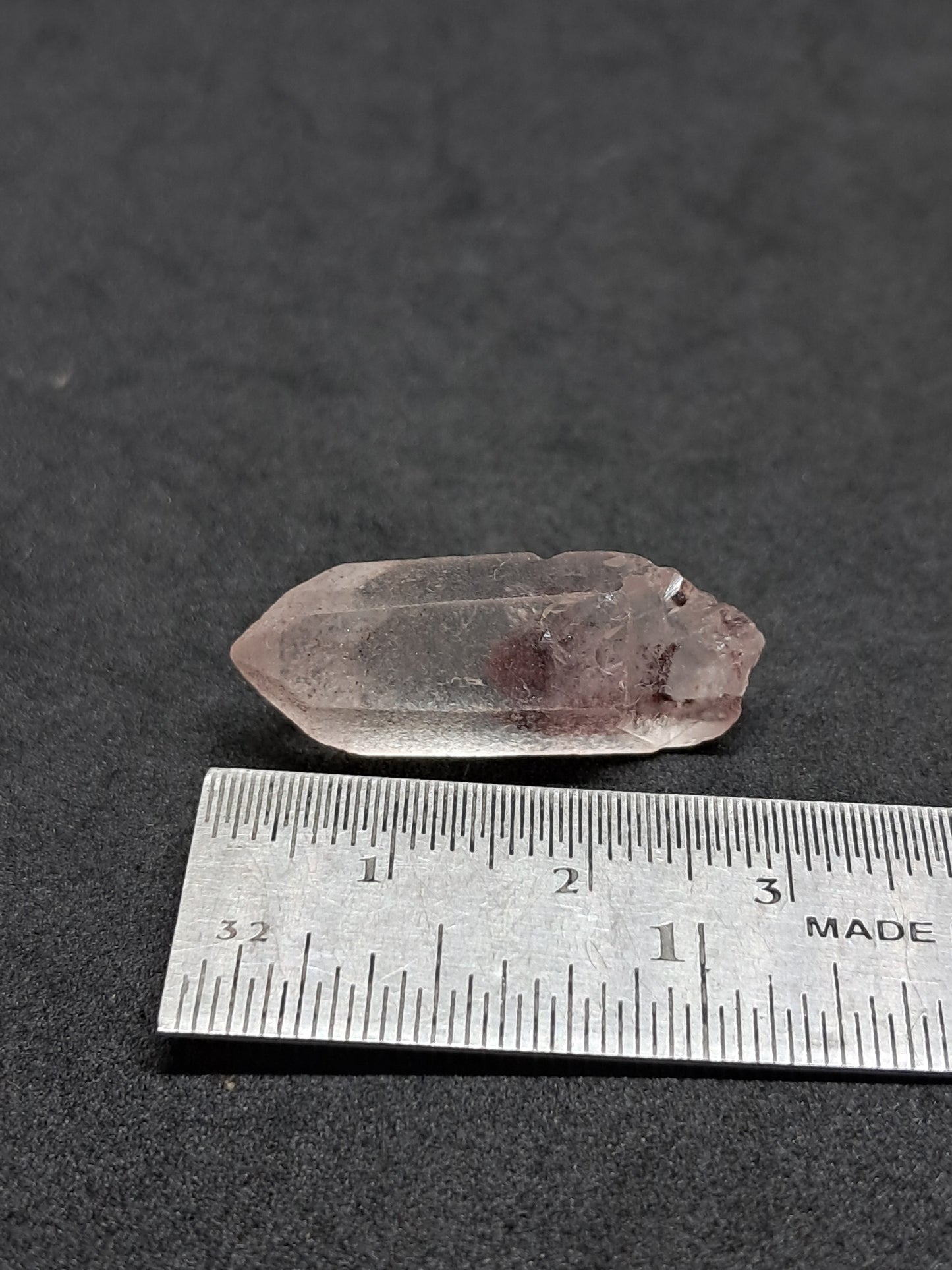 Cuarzo fantasma hematita (Telangana) | Cristal natural | Ejemplar mineral | Enlace del pasado | Diamante "Ventana" #HPQ49