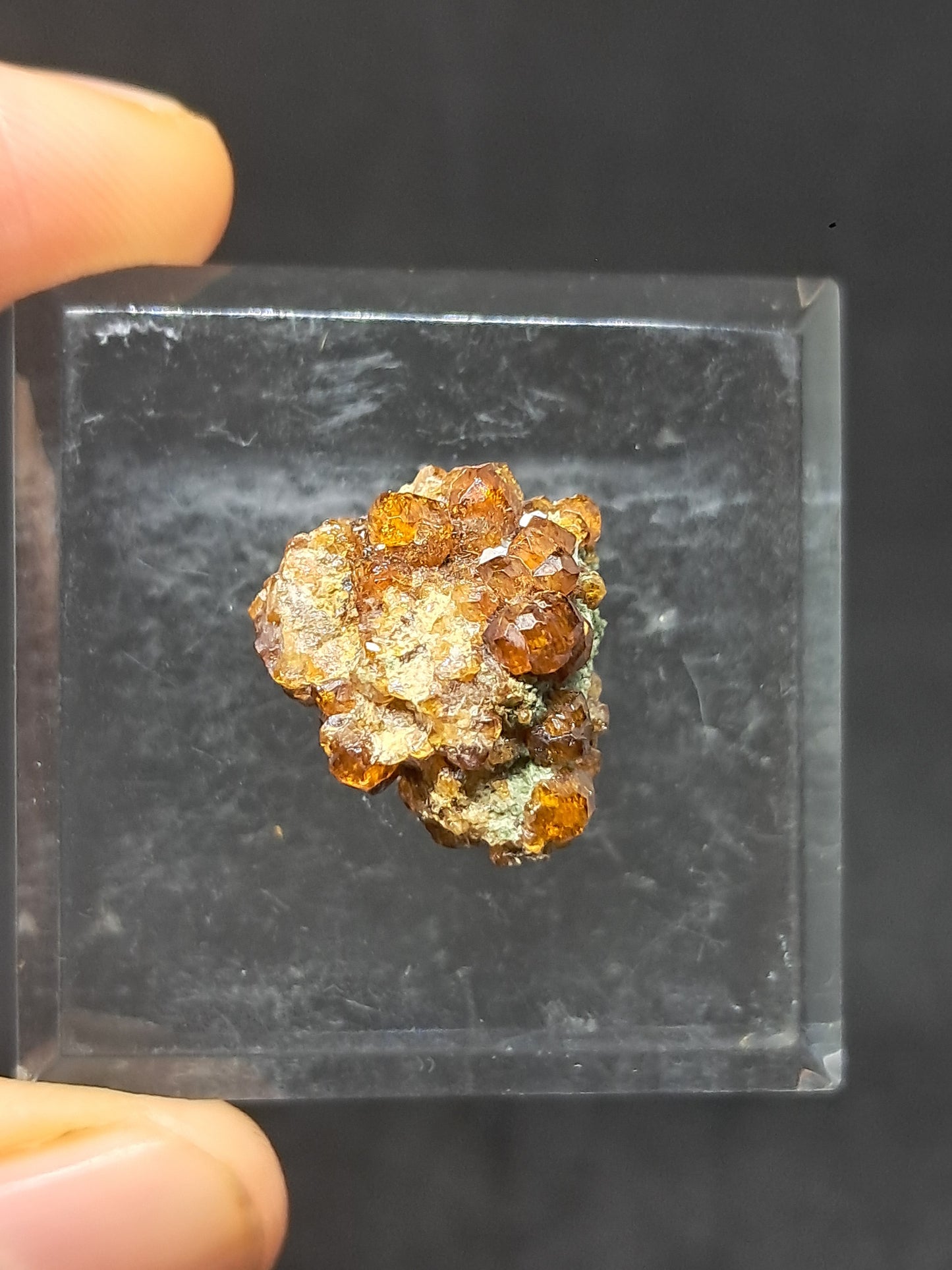 Cúmulo de granate marrón (México) | Cristal en bruto | Ejemplar mineral n.° GR8