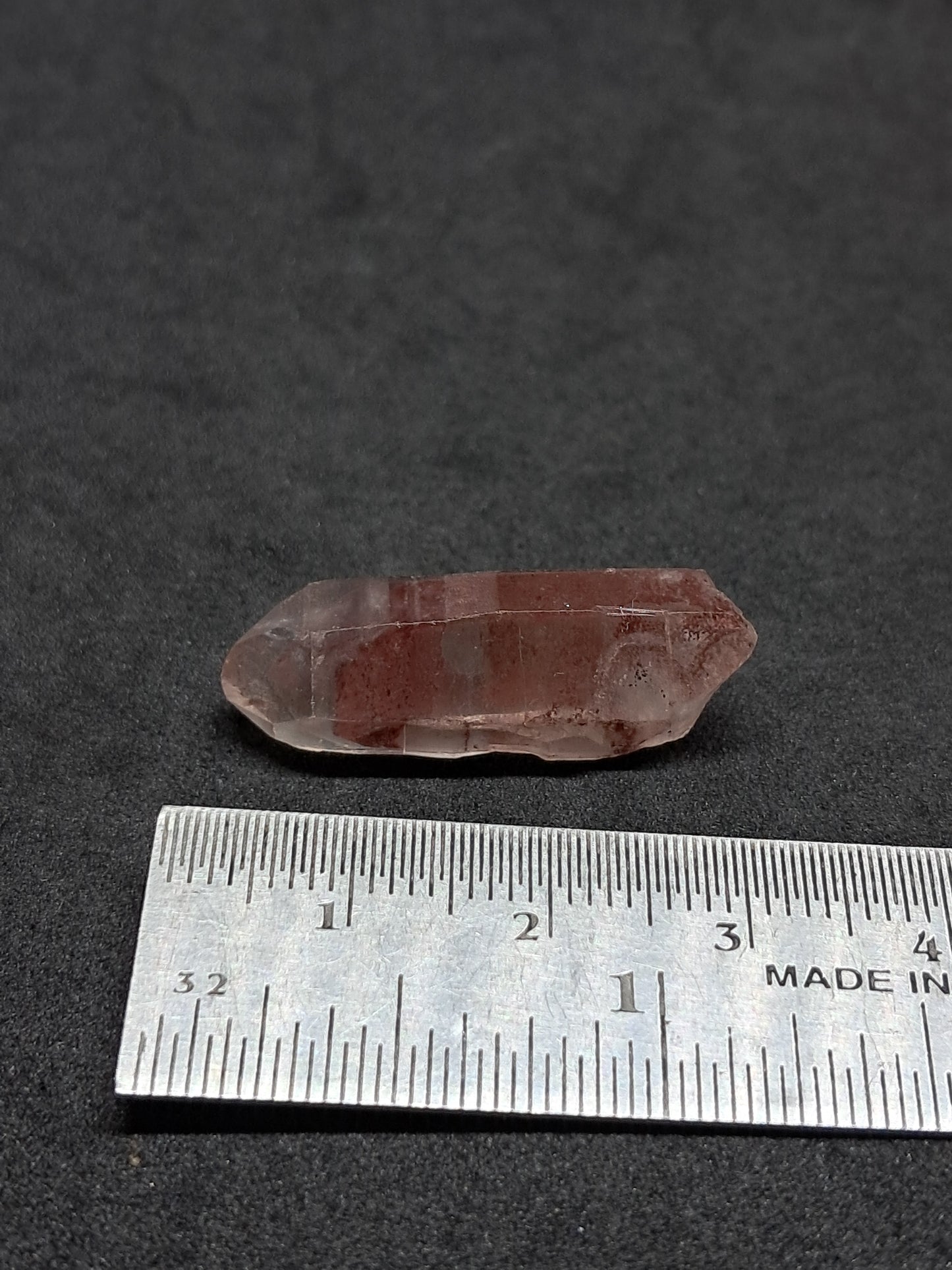 Cuarzo fantasma hematita (Telangana) | Cristal natural | Ejemplar mineral n.° HPQ50