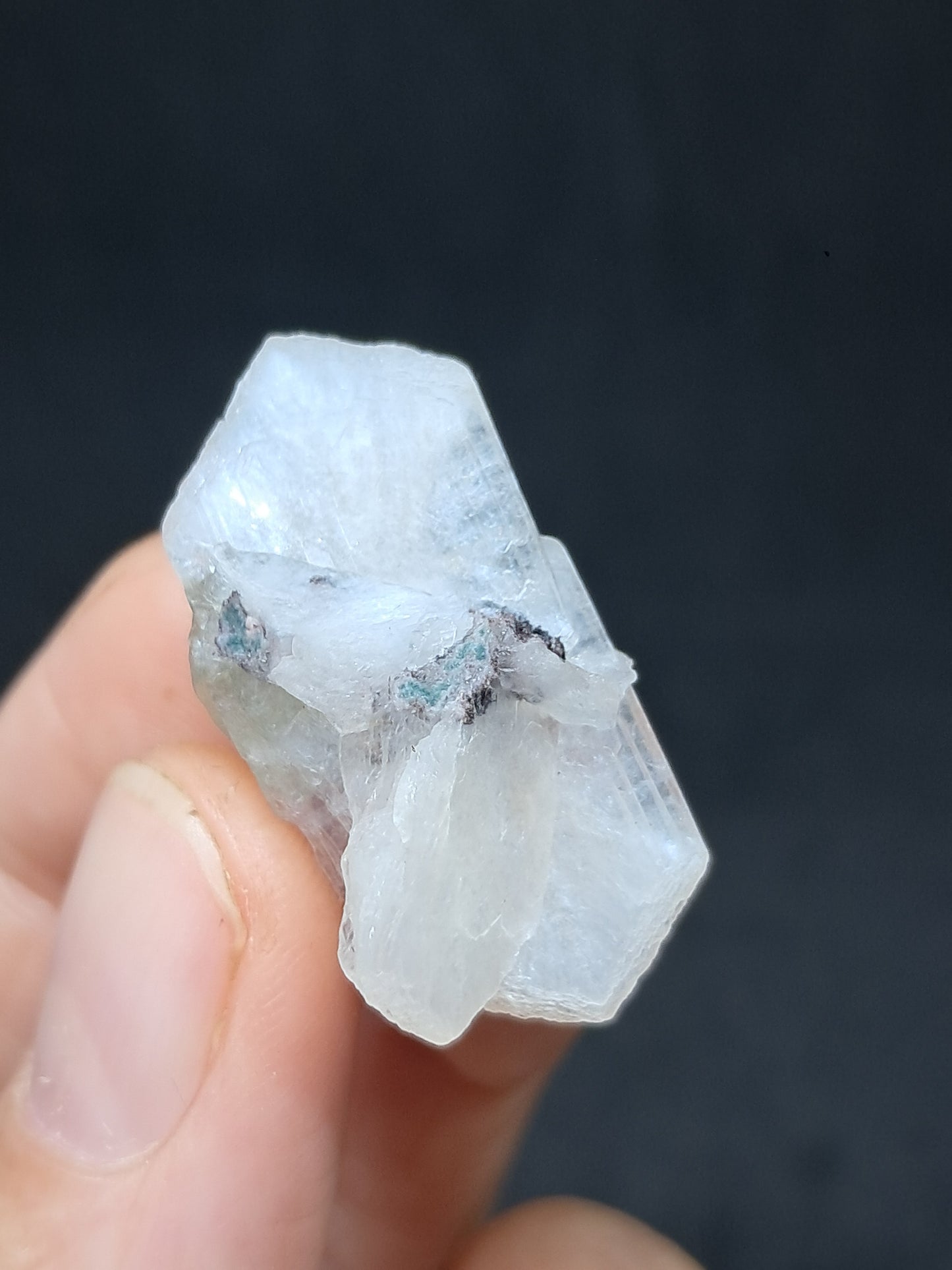 Green Apophyllite w/ Stilbite (Fluorapophyllite) (Ajanta) Natural Crystal | Mineral Specimen #GA43