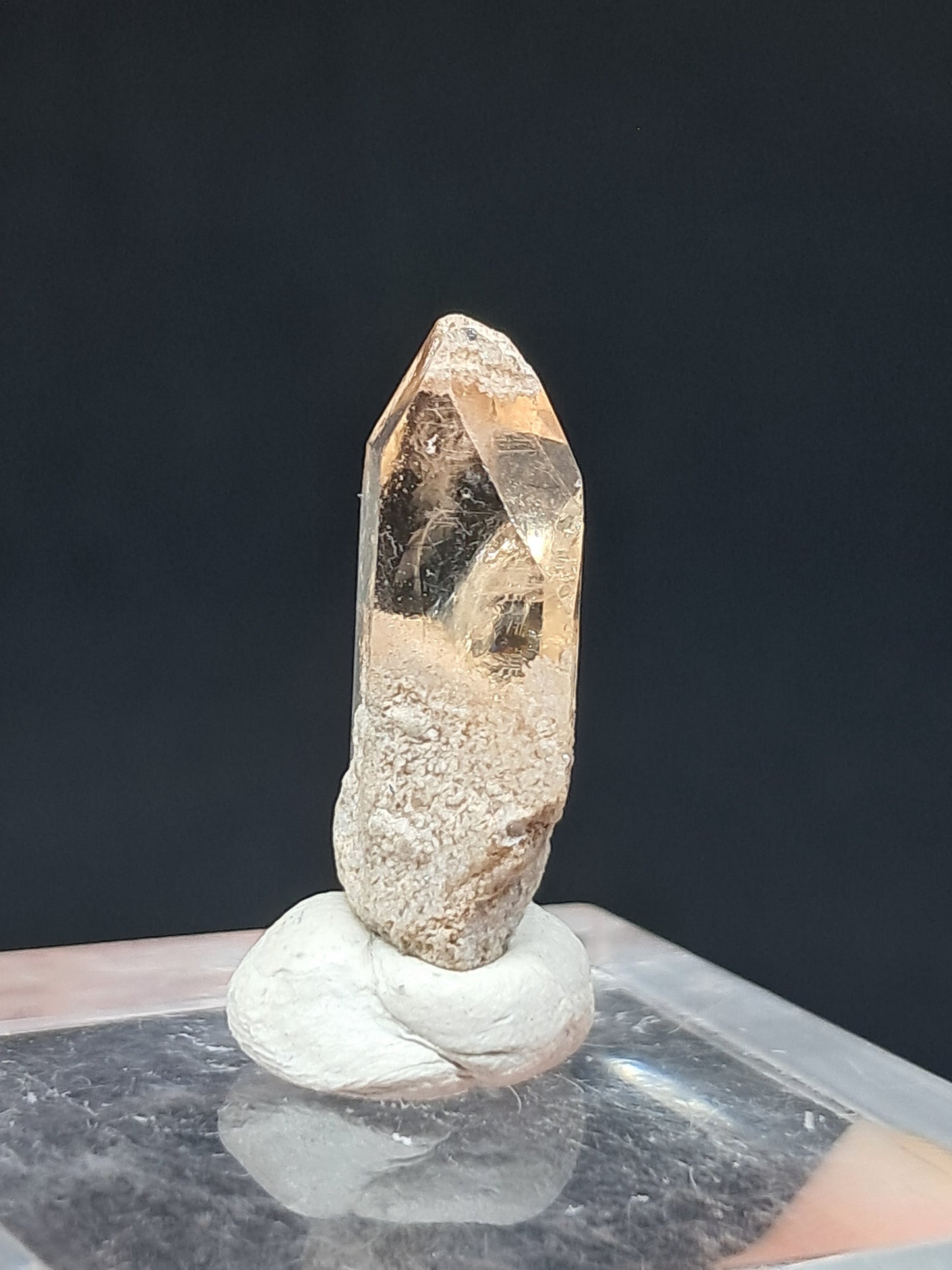 Cristal de topacio natural (México), piedra preciosa rara | Ejemplar mineral n.° TPZ2