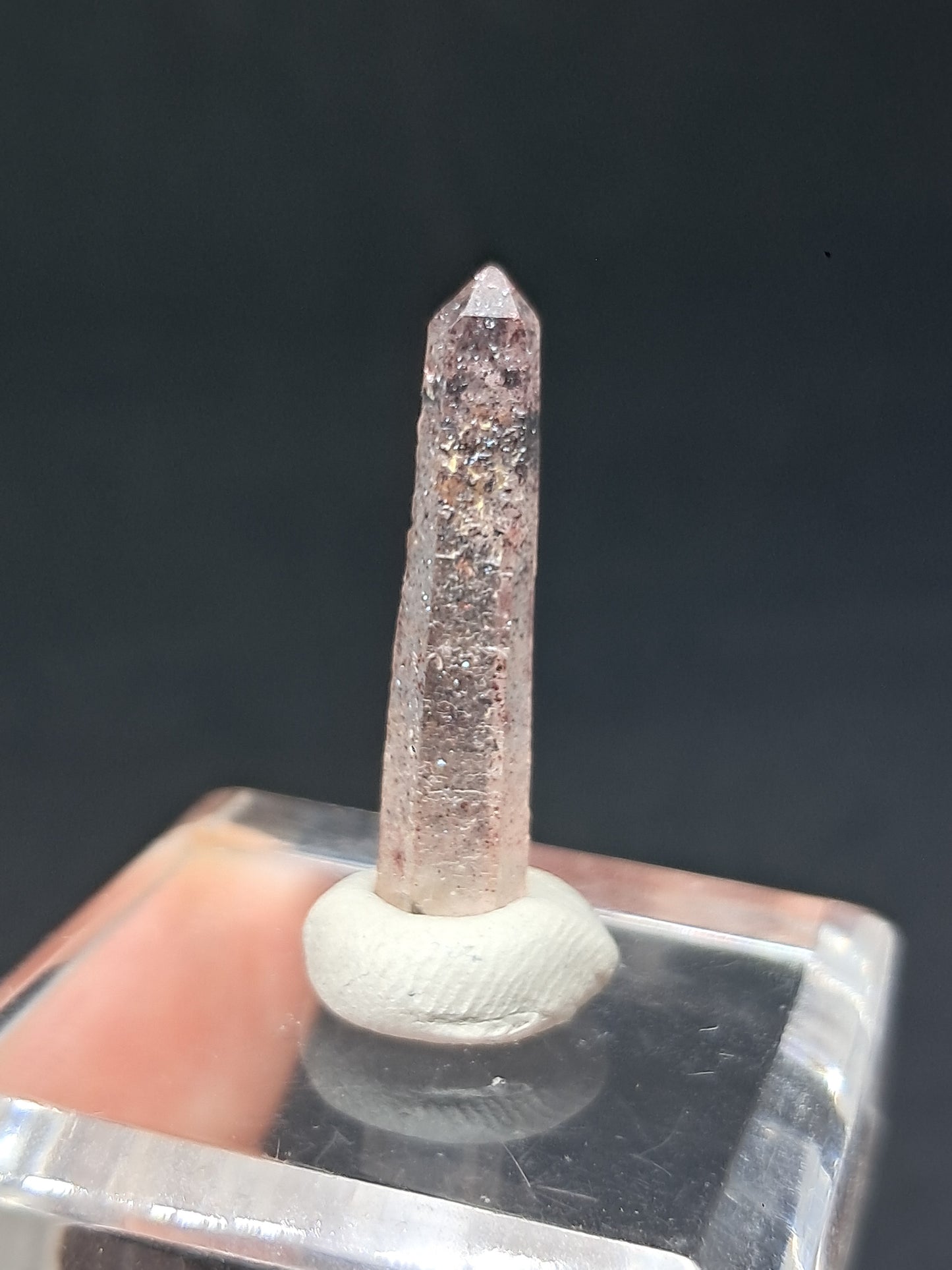 Quartz w/ Hematite Inclusions (Karur) Natural Crystal Point | Mineral Specimen #HPQ68