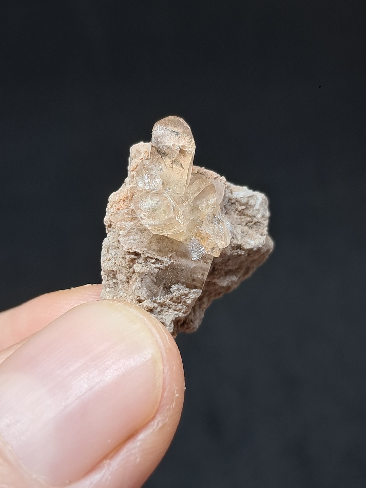 Cristales de topacio natural en matriz (México), piedra preciosa rara | Ejemplar mineral n.° TPZ14