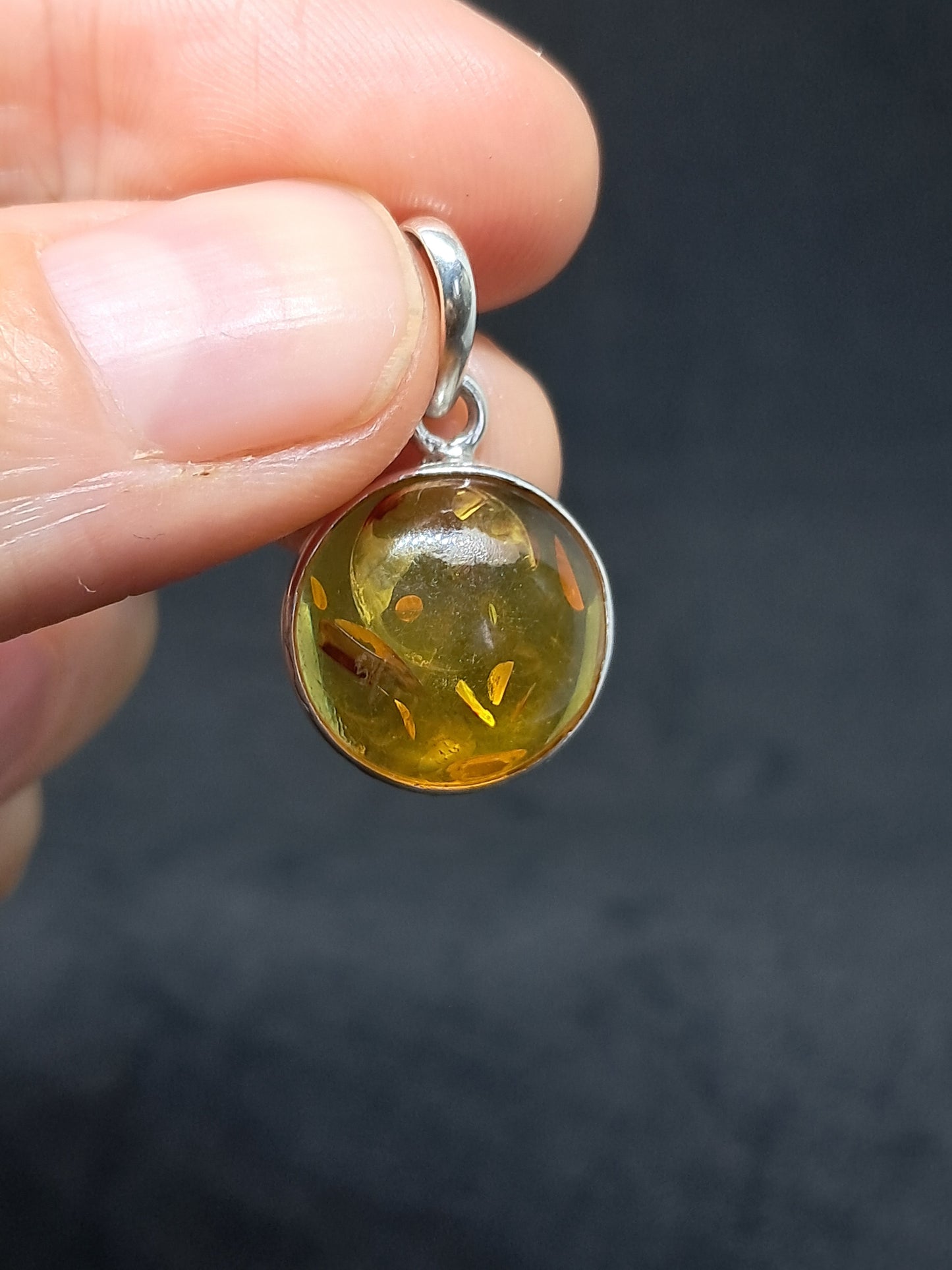 Amber Silver Pendant | Jewelry | Necklace
