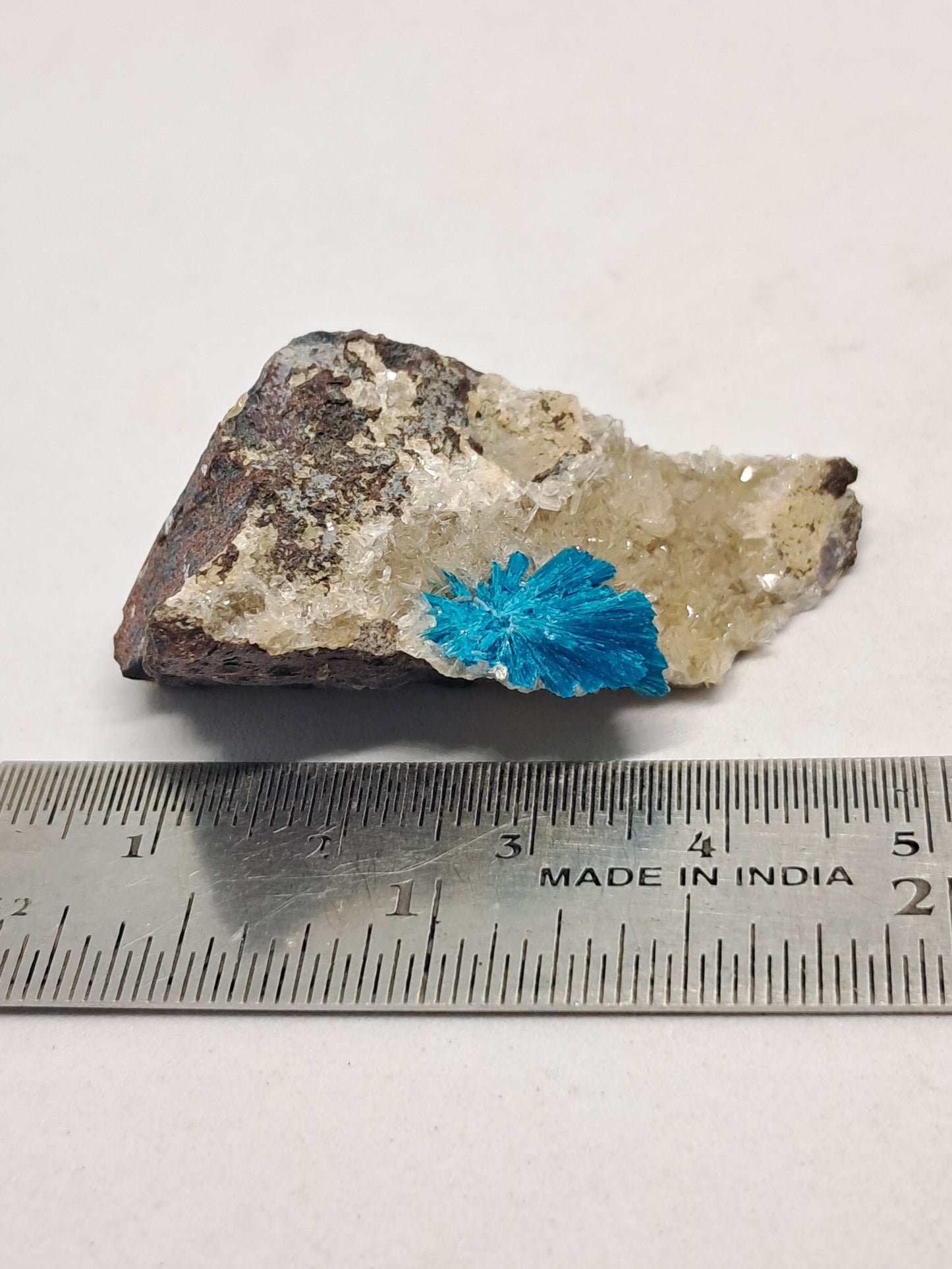 Cavansite on Heulandite Matrix (Wagholi) Rough Stone | Natural Crystal | Rare Mineral Specimen #CV16