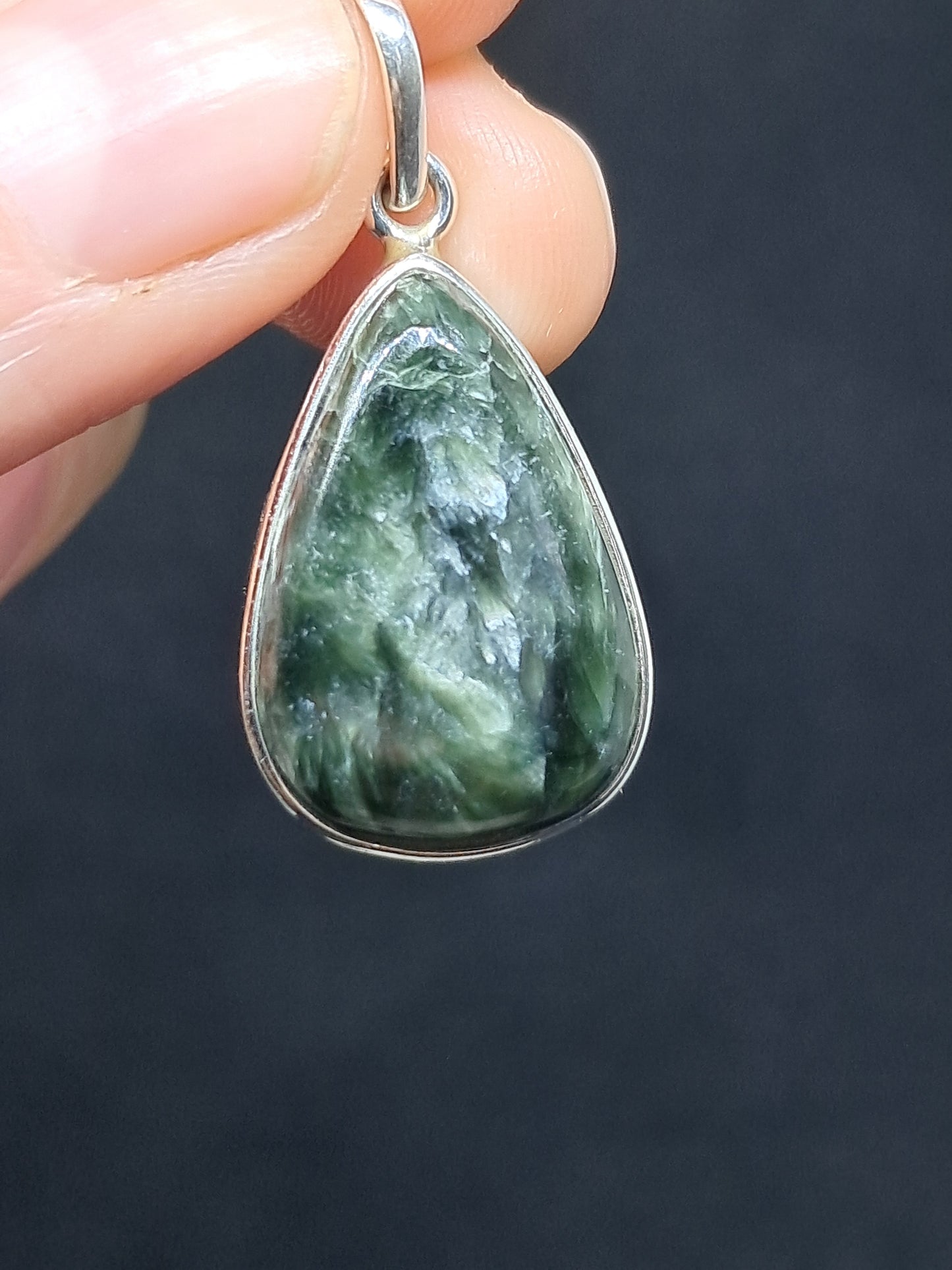Seraphinite Silver Pendant | Jewelry | Necklace