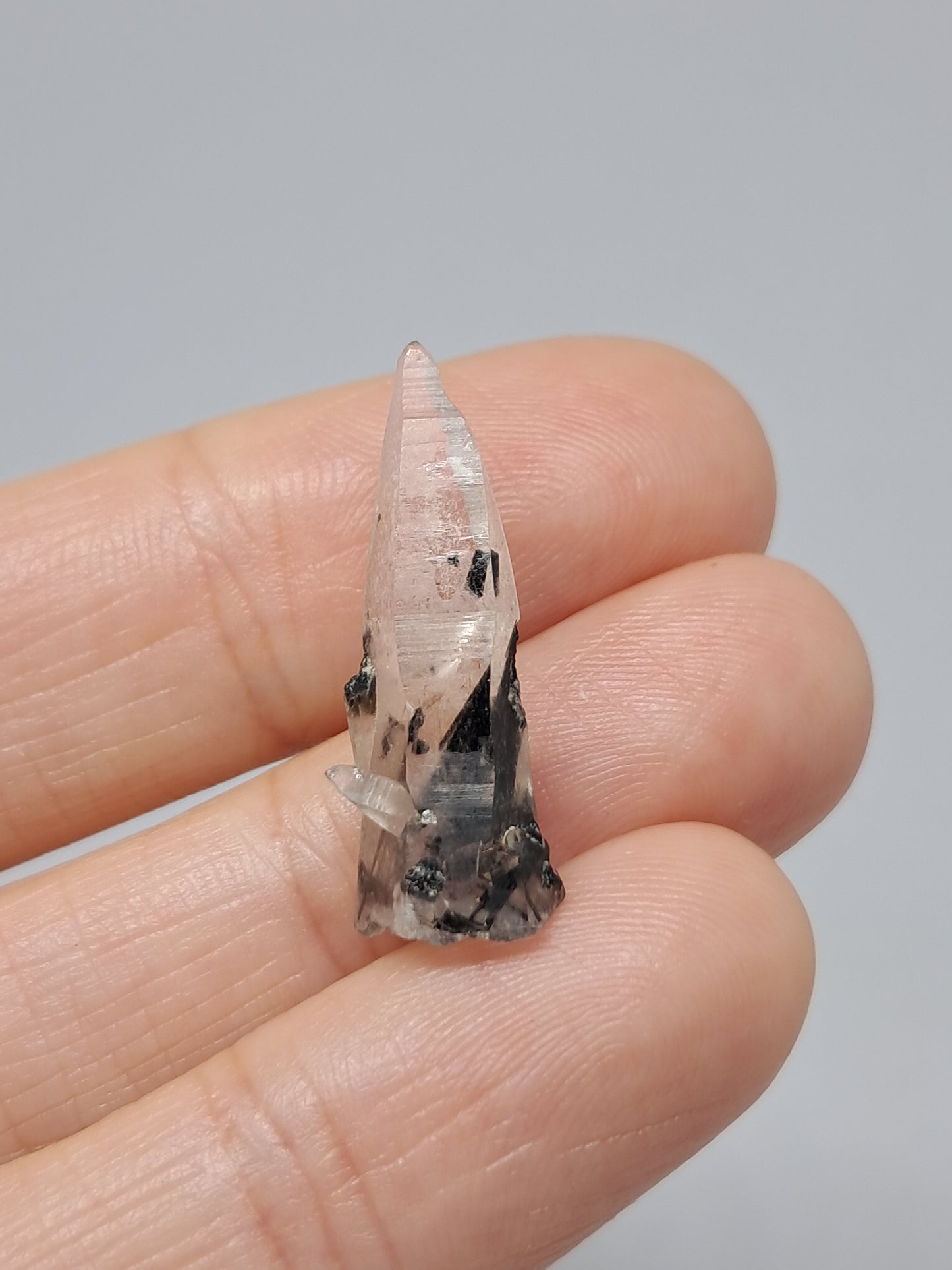 Tourmalinated Quartz Crystal Point (Non-precious stone) #TQ25