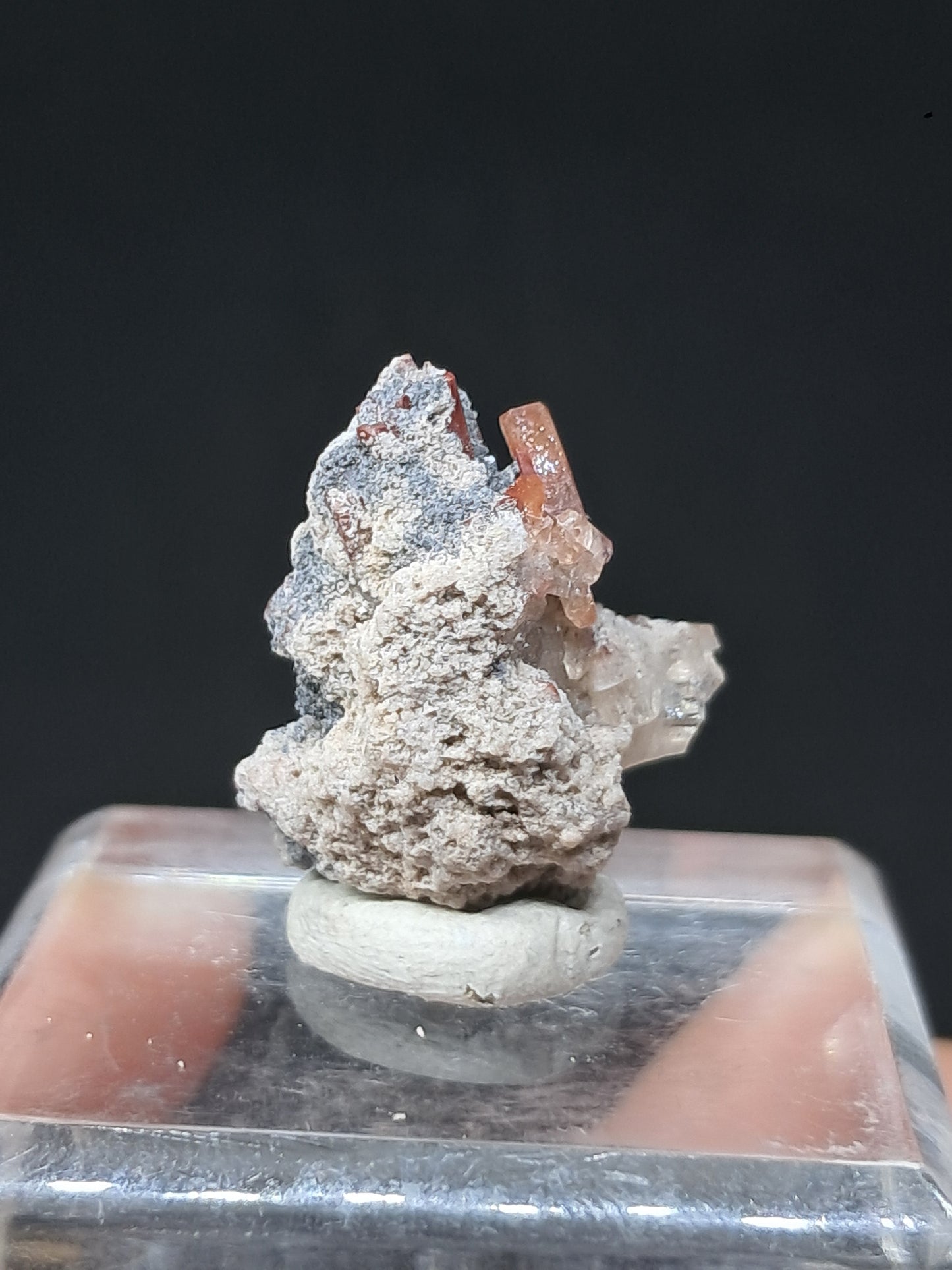 Cristales de topacio natural en matriz (México), piedra preciosa rara | Ejemplar mineral n.° TPZ24