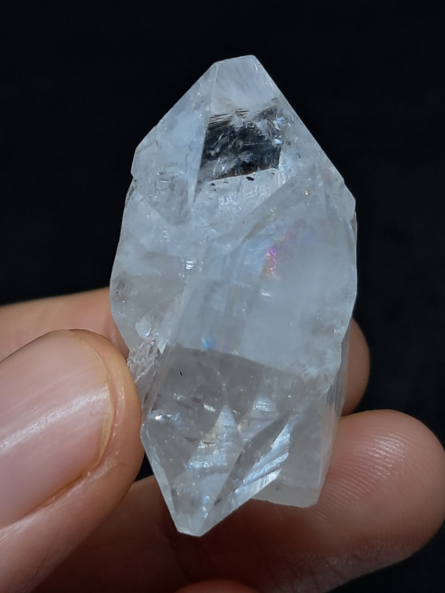 Clear Apophyllite Twinned Crystal (Ajanta) Natural Point | Mineral Specimen #AP58