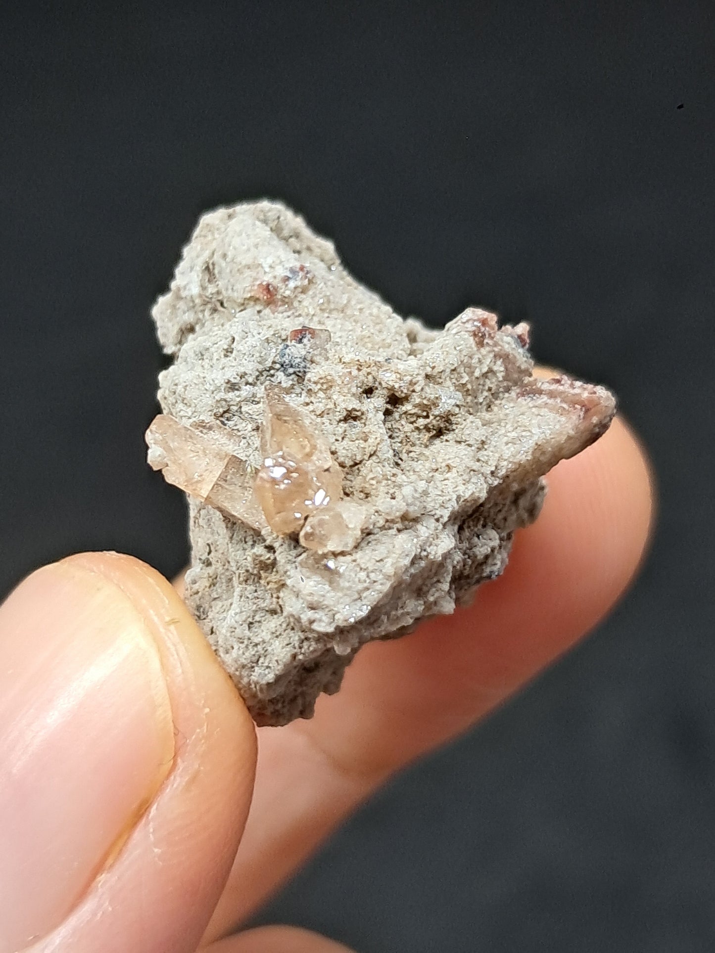 Cristales de topacio natural en matriz (México), piedra preciosa rara | Ejemplar mineral n.° TPZ17