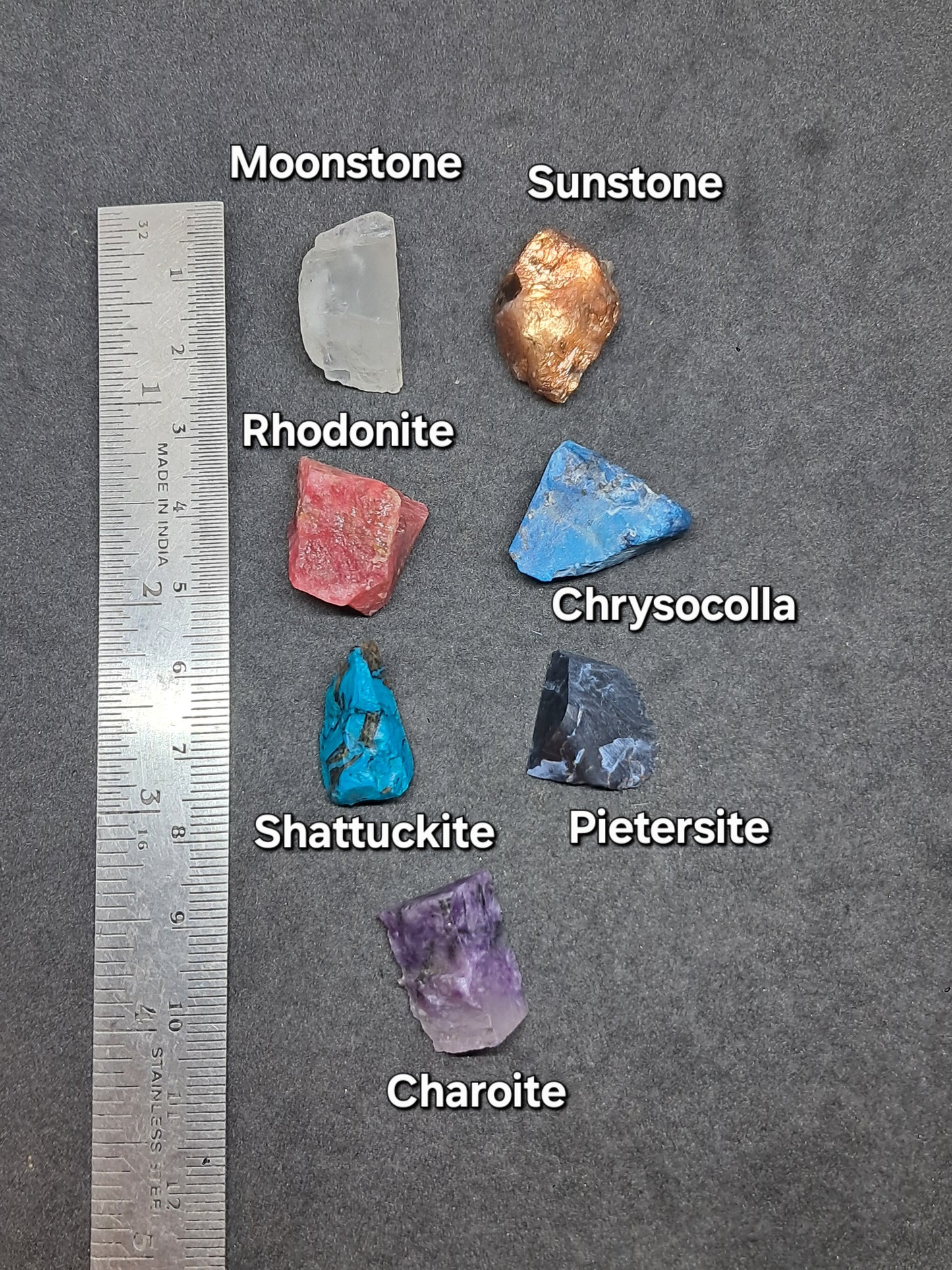 Set of 7 Mix Small Rough Stones | Raw Crystals | Natural Minerals #RCS21