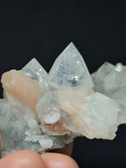 Apofilita con Estilbita sobre Heulandita (mineral natural no precioso) #AP8