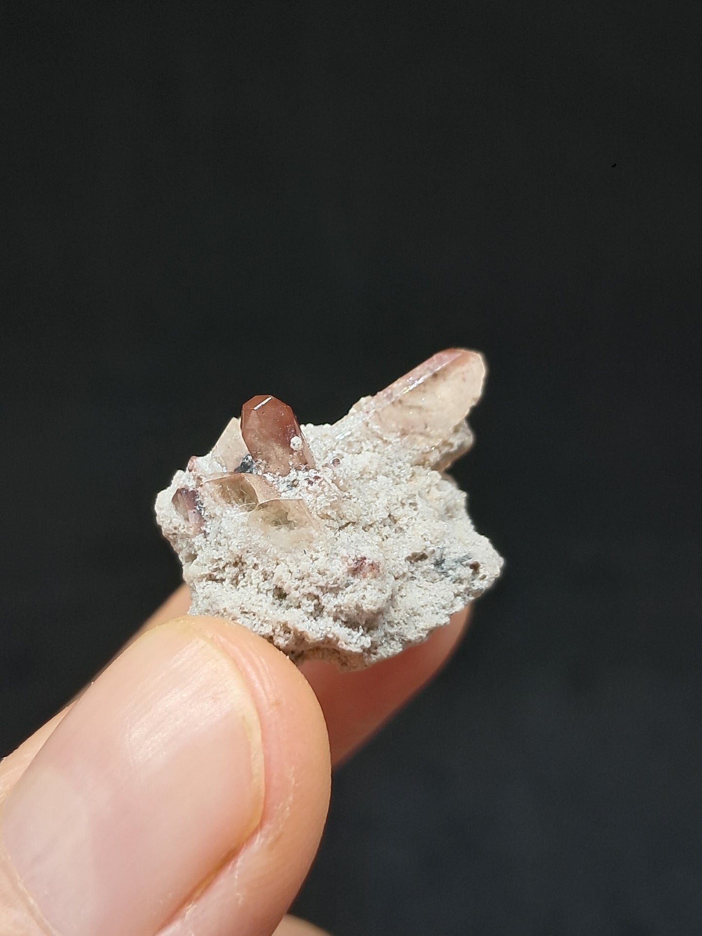 Cristales de topacio natural en matriz (México), piedra preciosa rara | Ejemplar mineral n.° TPZ16