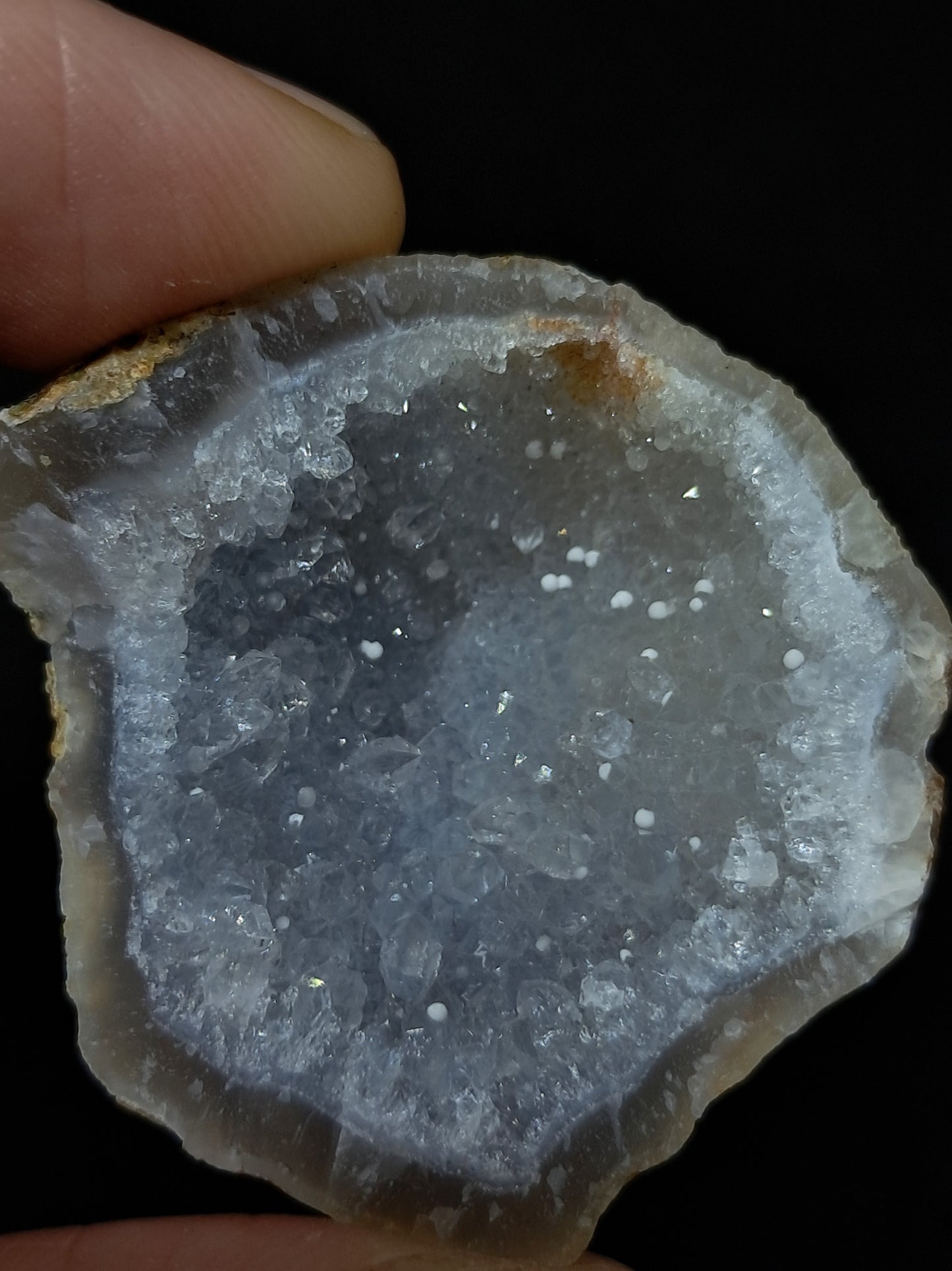 Quartz Geode with Fluorite balls #GD15 (Non-precious stone)
