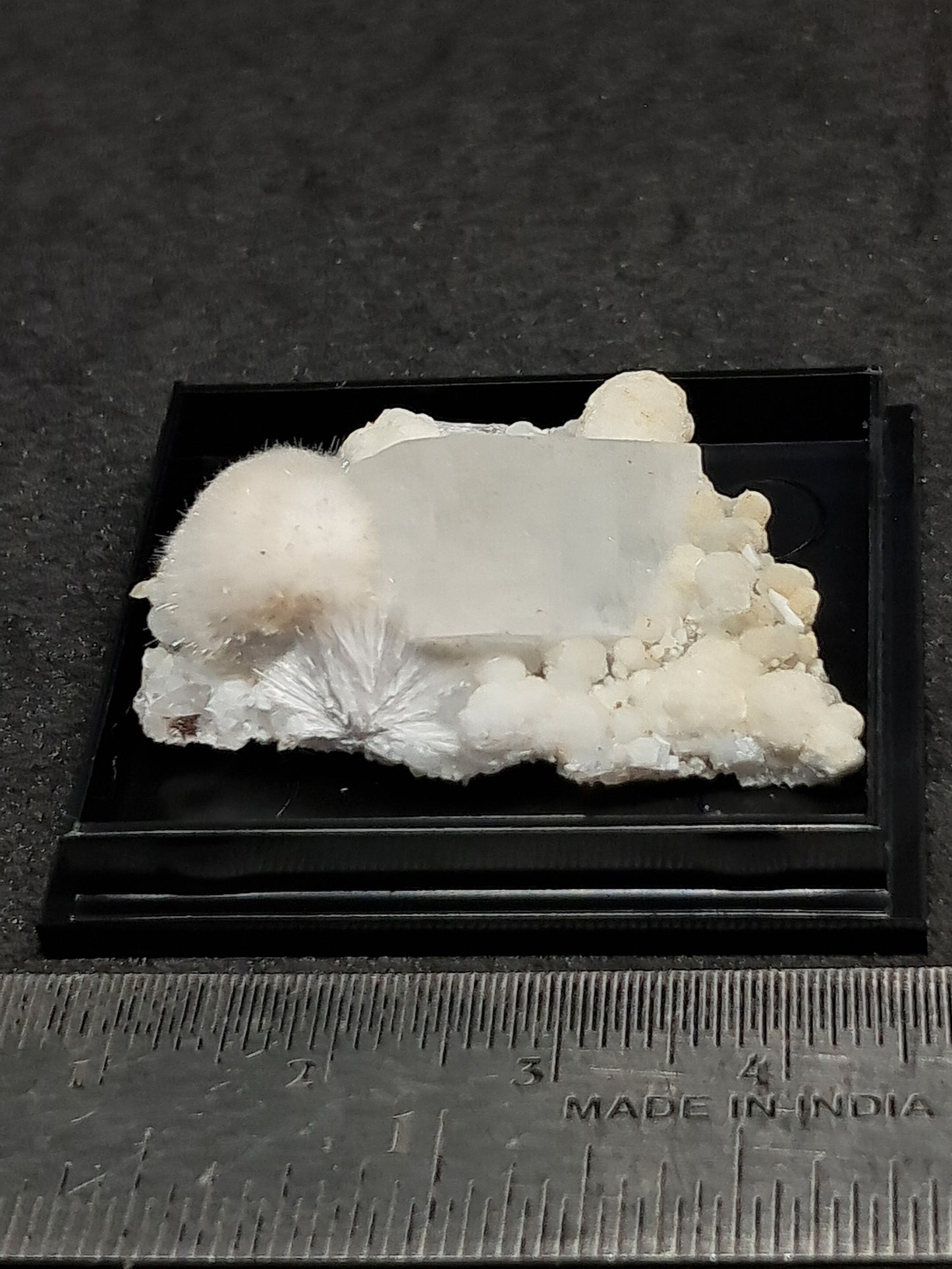 Okenite and Apophyllite on Gyrolite Matrix (Mumbai) Mineral Specimen | Collector Grade | Natural Crystal #OK6