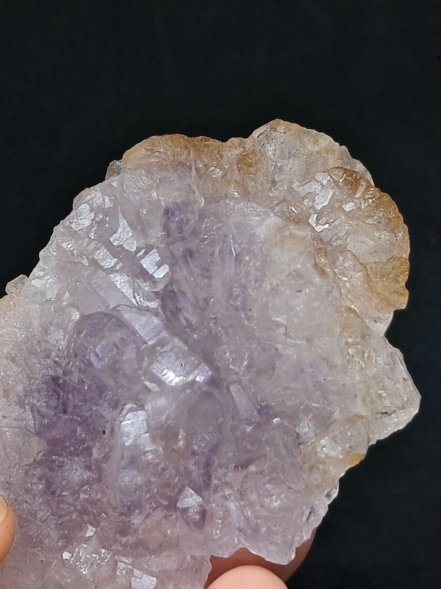 Cúmulo de amatista en cetro con óxido de hierro en forma de panal (Karur) | Cristal en bruto | Piedra natural | Ejemplar mineral n.° KA150