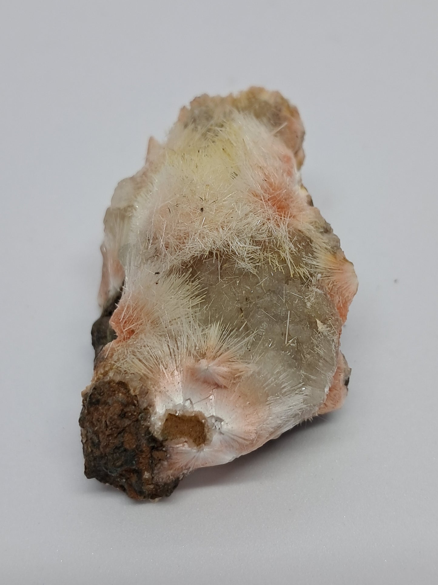 Mesolite w/ Hematite Inclusion (Madhya Pradesh) Natural Crystal| Mineral Specimen #MS19