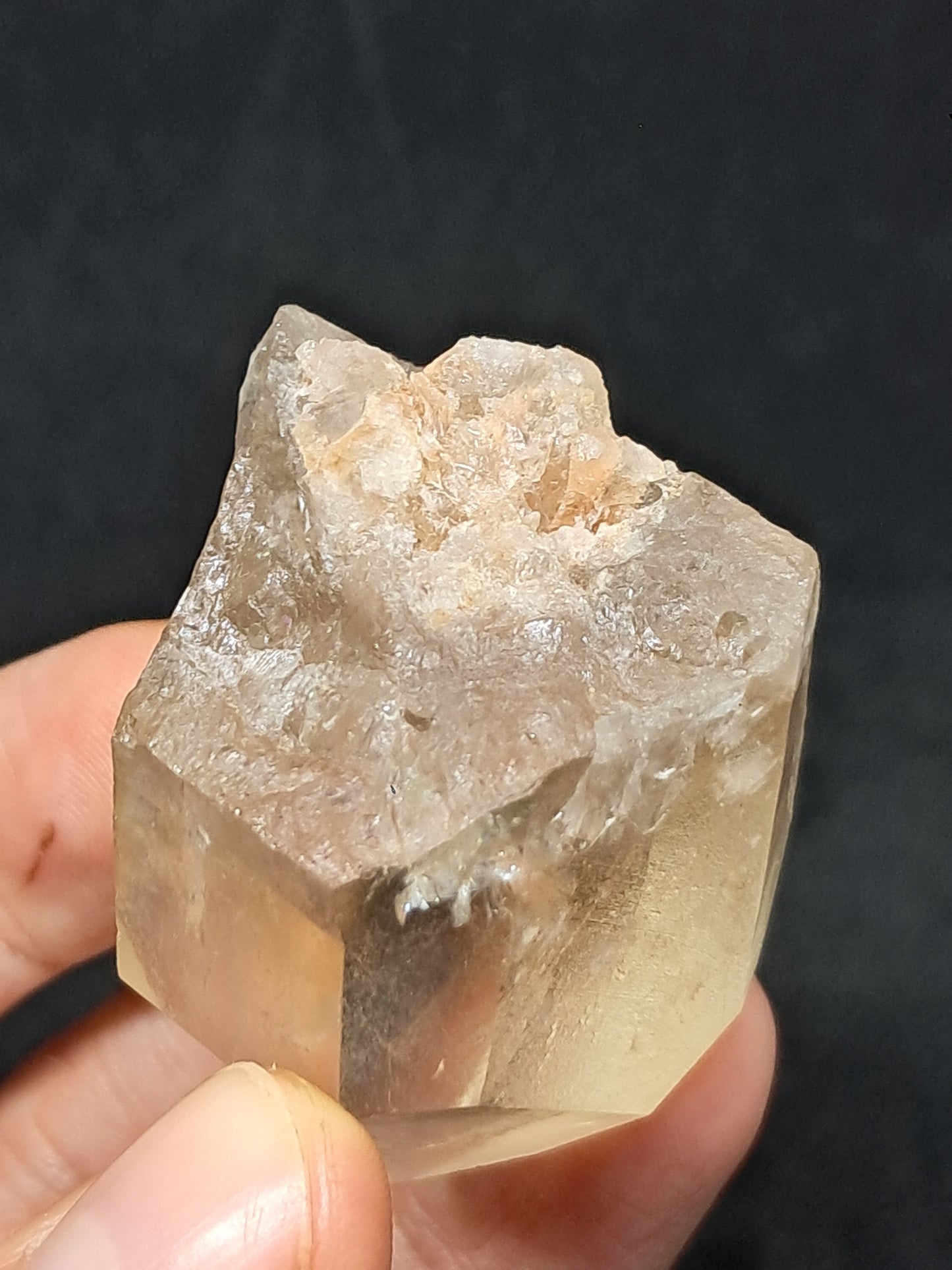 Natural Citrine "Kundalini" (Democratic Republic of Congo) crystal point | mineral specimen #CTN24