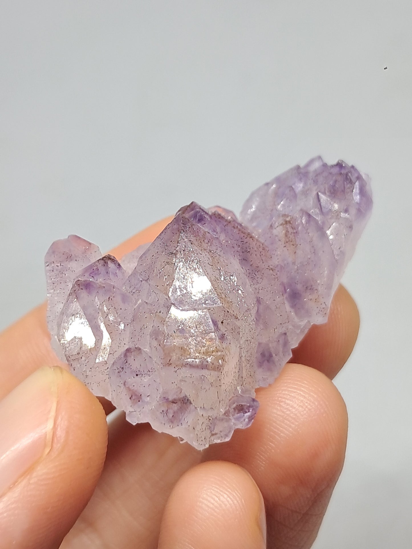 Amatista "Super Siete" (Karur) Cúmulo de Cristales Elestiales | Piedra Natural | Ejemplar Mineral n.° KA96