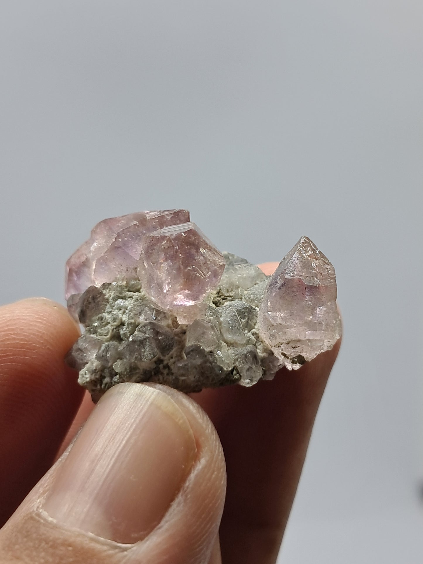 Karur Amethyst on Quartz and Mica (Non-precious Natural Stone) #KA53