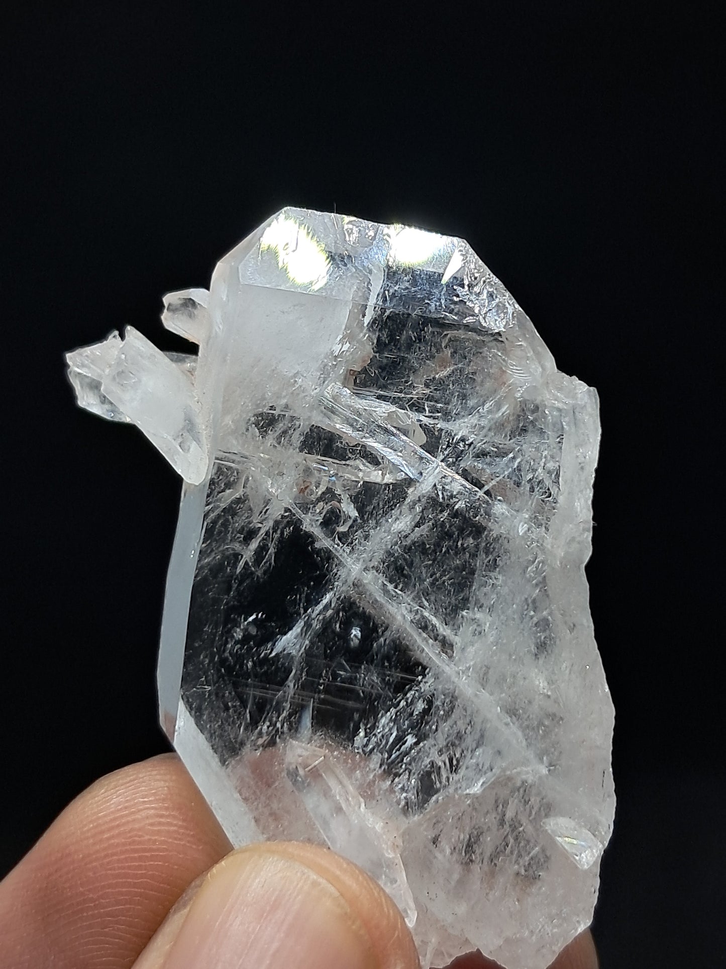 Punta Natural de Cuarzo Claro de la Formación Faden (Santander, Colombia) | Ejemplar Mineral n.° COQ9