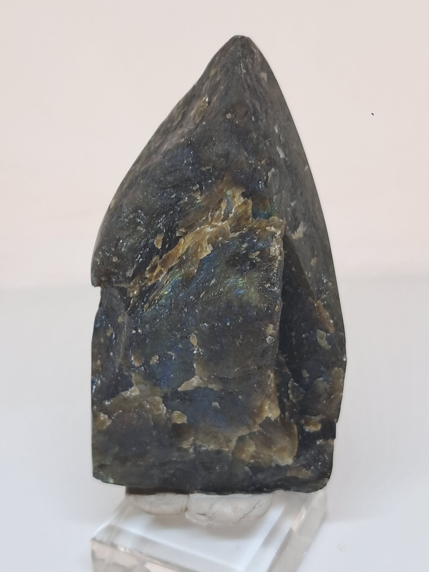 Labradorite |Natural Crystal | Half Polished Half Rough Stone | Blue, Yellow, Purple Flash | Good Iridiscence #LB2