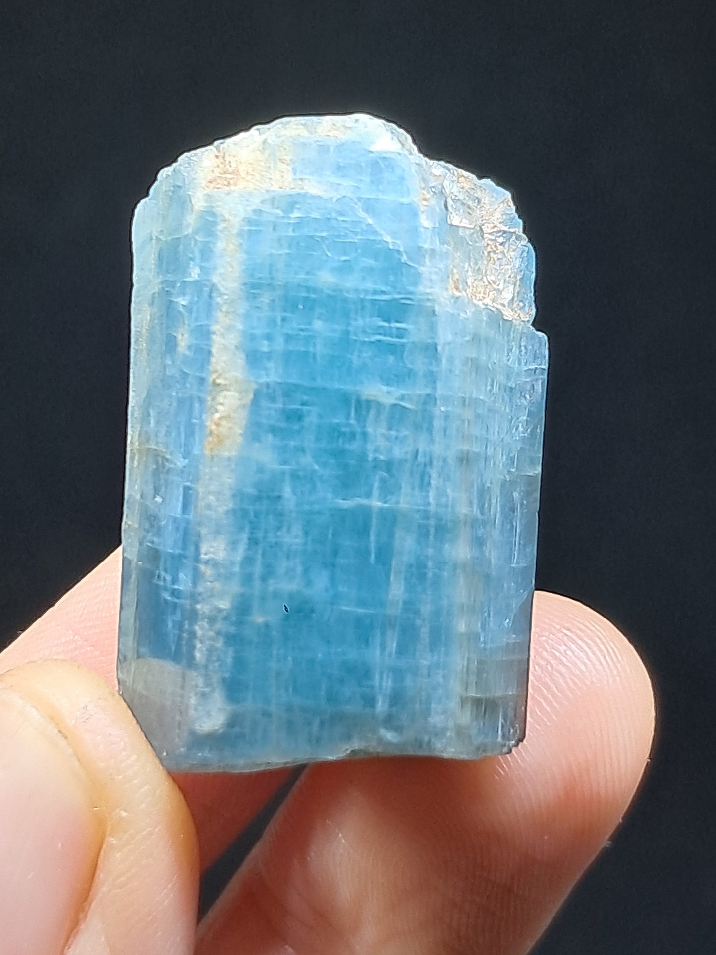 Aquamarine *High Quality* (Karur) Rough Hexagonal Crystal | Mineral Specimen #AQM17